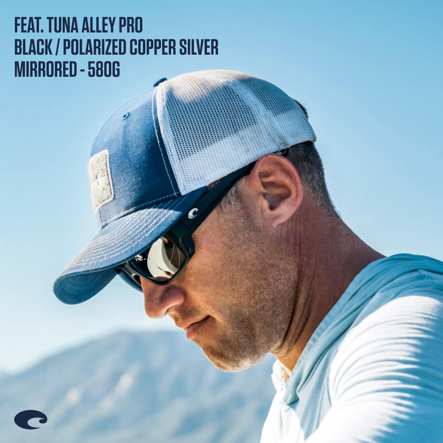 Costa Del Mar Tuna Alley Pro Polarized Sunglasses for Men - UV Protection Fishing & Outdoor Sports Shades - Perfect for Boating, Driving, and Beach Activities