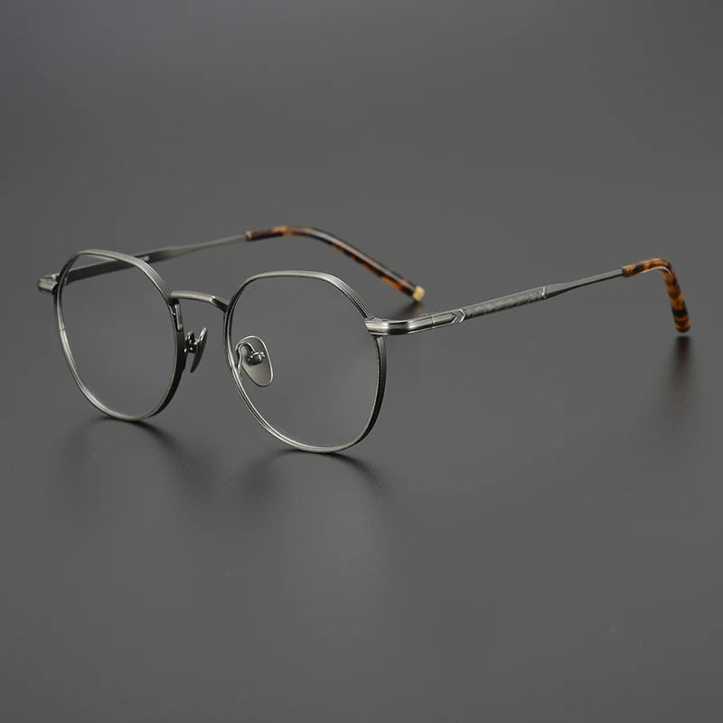 Stylish Black Titanium Oval Eyeglasses for Women - Lightweight Full Rim Flat Top Frame 41386 | Perfect for Work, Reading & Everyday Fashion Accessory