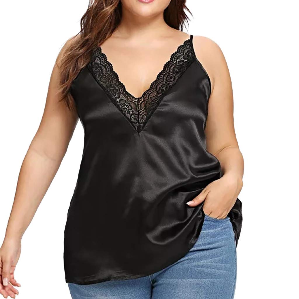 Lace Sleeveless V-Neck Blouse for Women - Casual Cropped Top for Summer Outfits