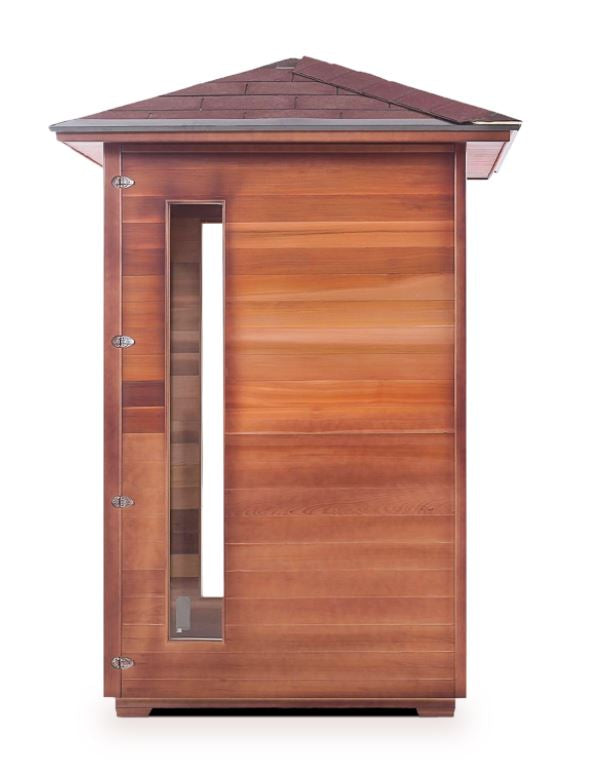 Enlighten Sauna Rustic 2-Person Full Spectrum Infrared Sauna for Indoor & Outdoor Use - Perfect for Home Relaxation, Detox & Muscle Recovery