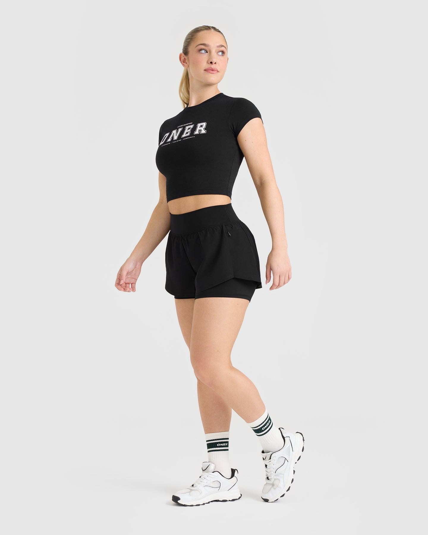 Unisex Double Layer Workout Shorts for Men & Women | 5-Inch Inseam | Breathable & Quick-Dry | Black | Perfect for Gym, Running & Yoga