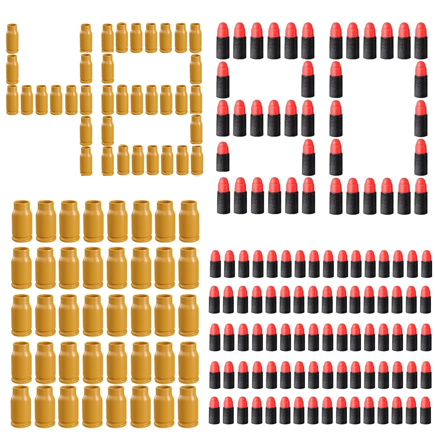 Soft Foam Bullet Toy Gun Ammo Refill Kit - 80 EVA Foam Bullets & 48 Shells - Safe Educational Toy Accessories for Kids - Perfect for Nerf Battles, Target Practice & Outdoor Play