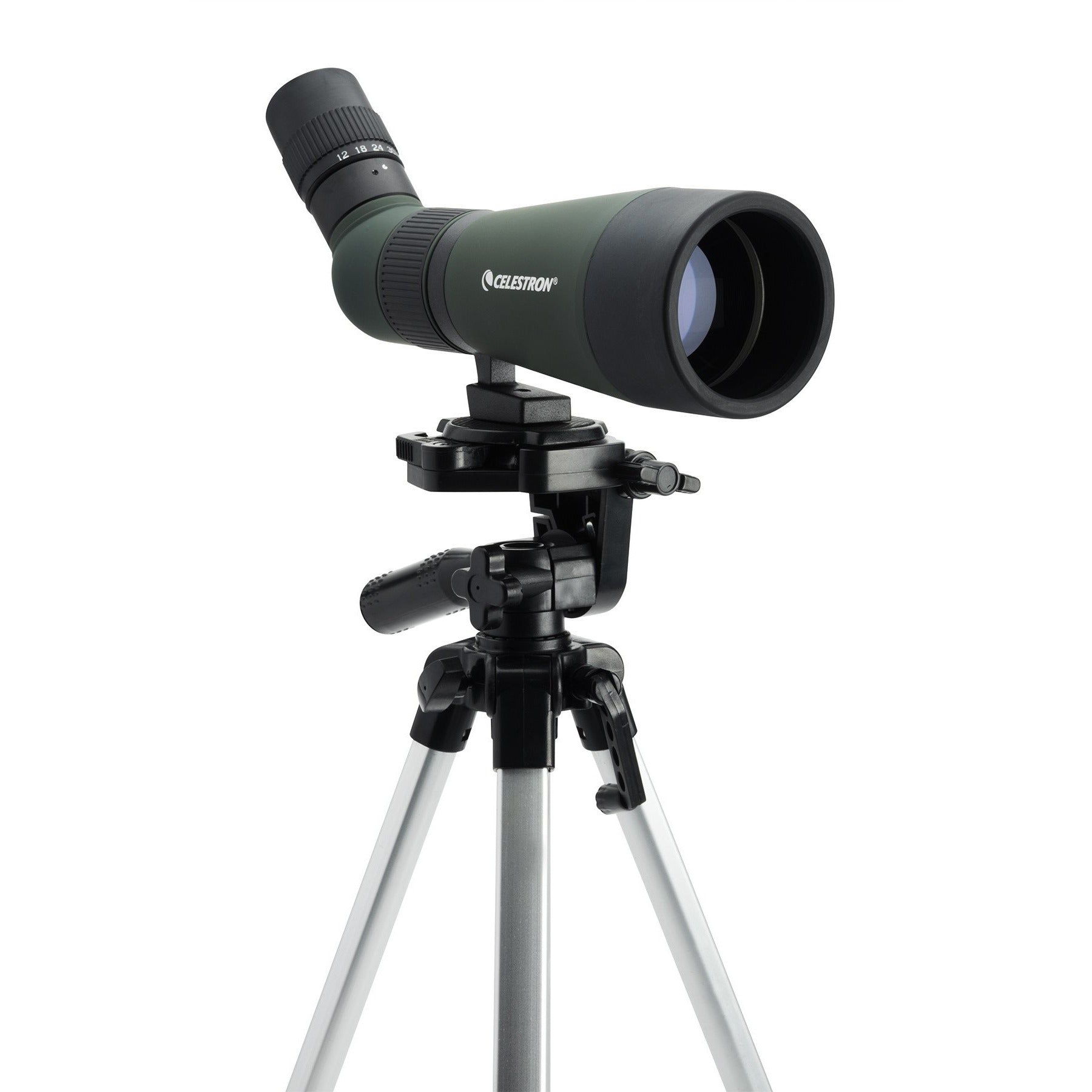 LandScout 12-36x60mm Angled Zoom Spotting Scope with Backpack Kit - Compact & Powerful for Bird Watching, Hunting, and Outdoor Adventures