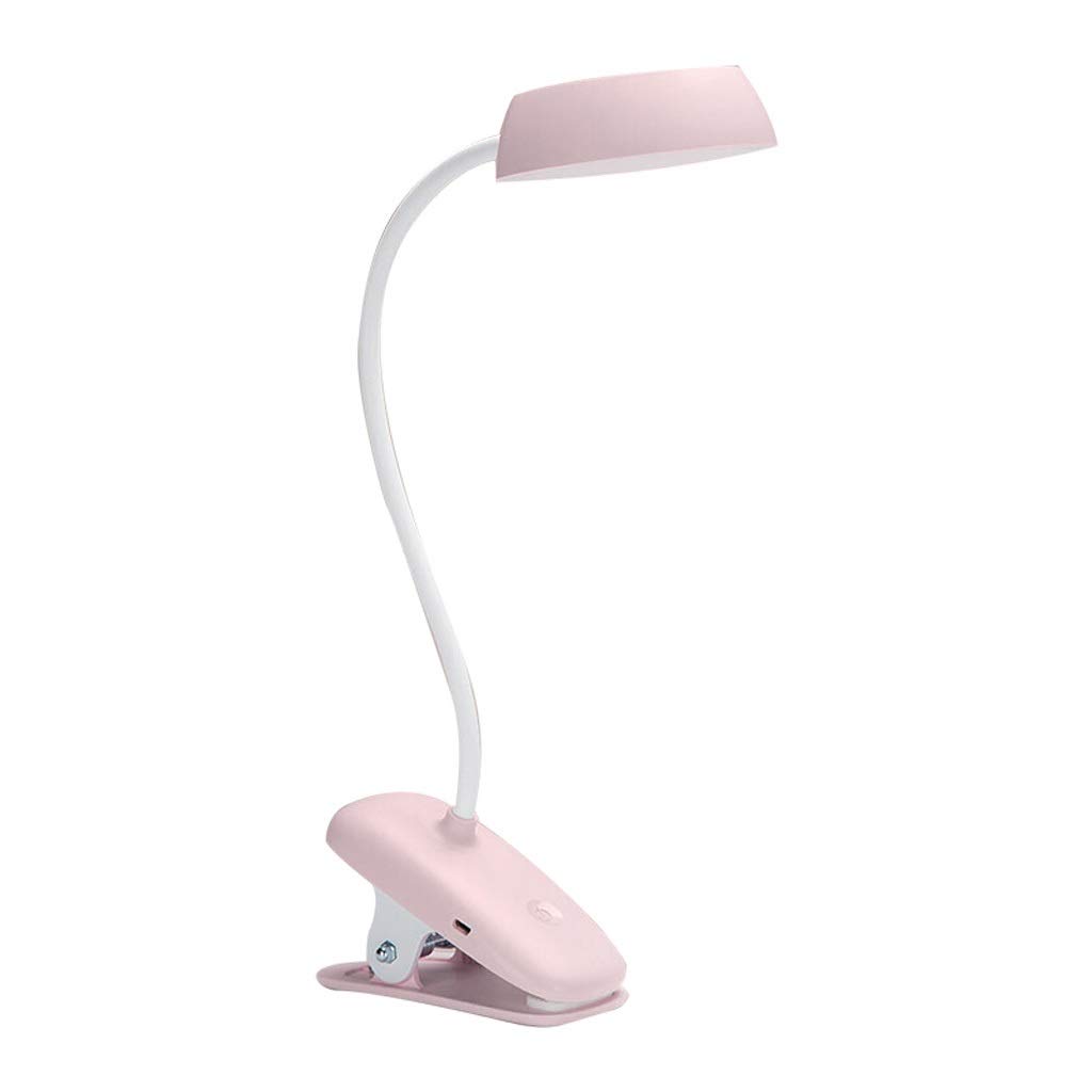 LED Desk Lamp for Home Office & Study - 3-Level Dimmable Eye Protection Table Lamp with Clamp, Perfect for Students, Reading & Work (Pink) - Modern Lighting Solution for Dorm Rooms, Bedside & Workspaces