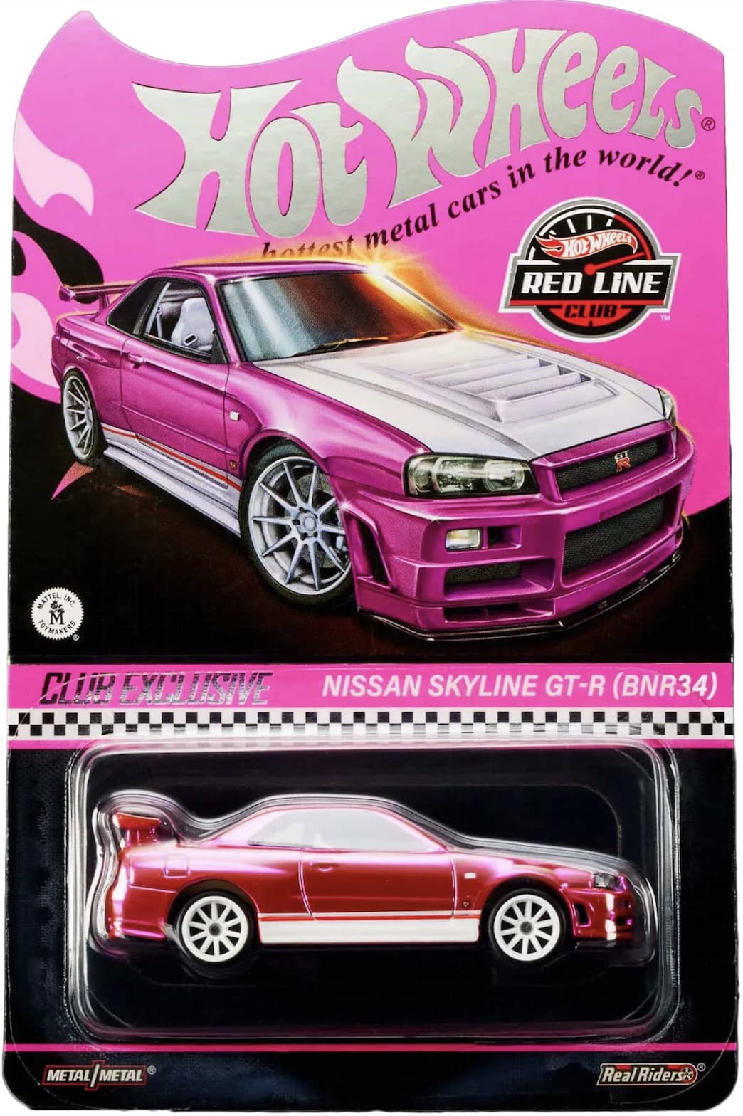 Hot Wheels RLC Exclusive Pink Nissan Skyline GT-R Diecast Car - Limited Edition Collectible for Display & Racing Fun