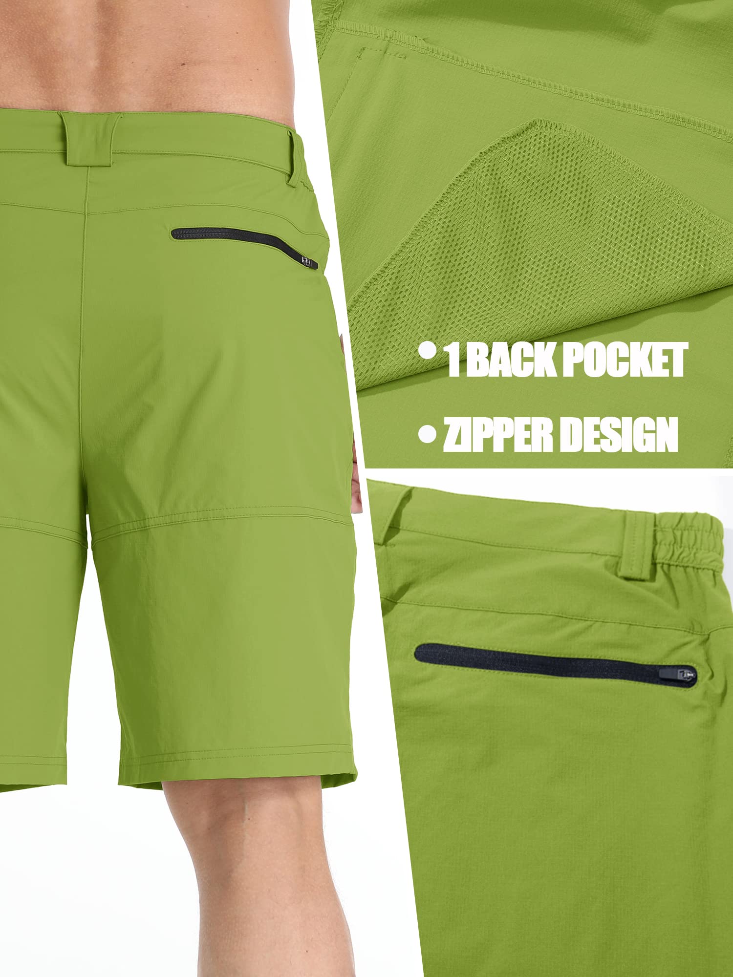 TACVASEN Men's Quick Dry Cargo Shorts - Lightweight Summer Outdoor Hiking Work Shorts with Multiple Pockets (No Belt) - Perfect for Camping, Hiking, Travel & Casual Wear
