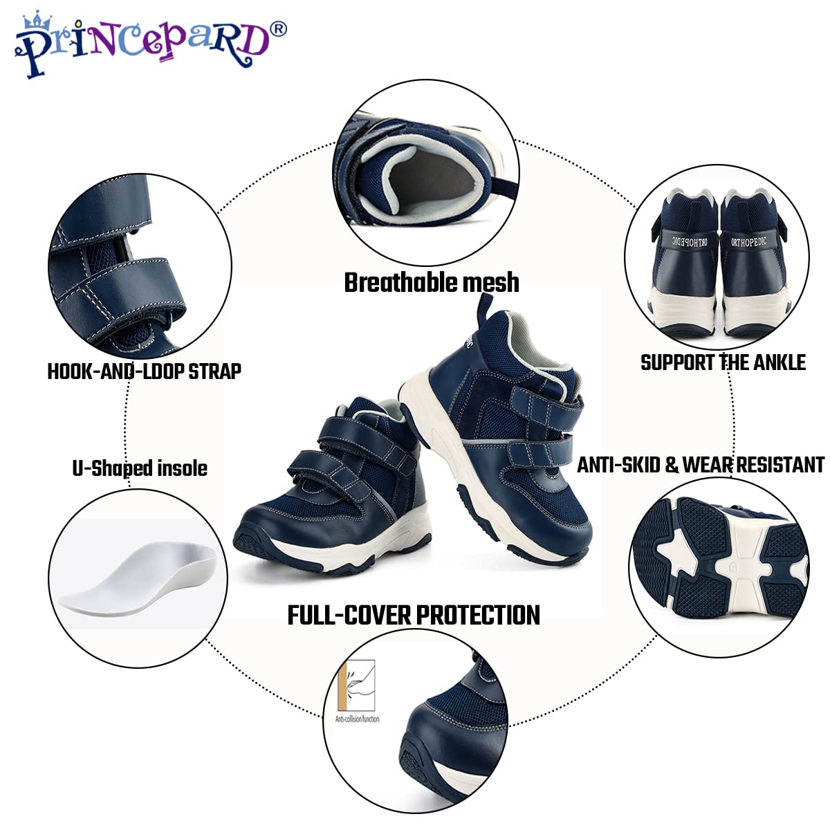 **Orthopedic Shoes for Kids & Toddlers - Corrective Sneakers with Ankle & Arch Support for Boys & Girls - Flat Feet & Tiptoe Walking Relief - Anti-Slip Sole - Perfect for School, Play & Daily Comfort**