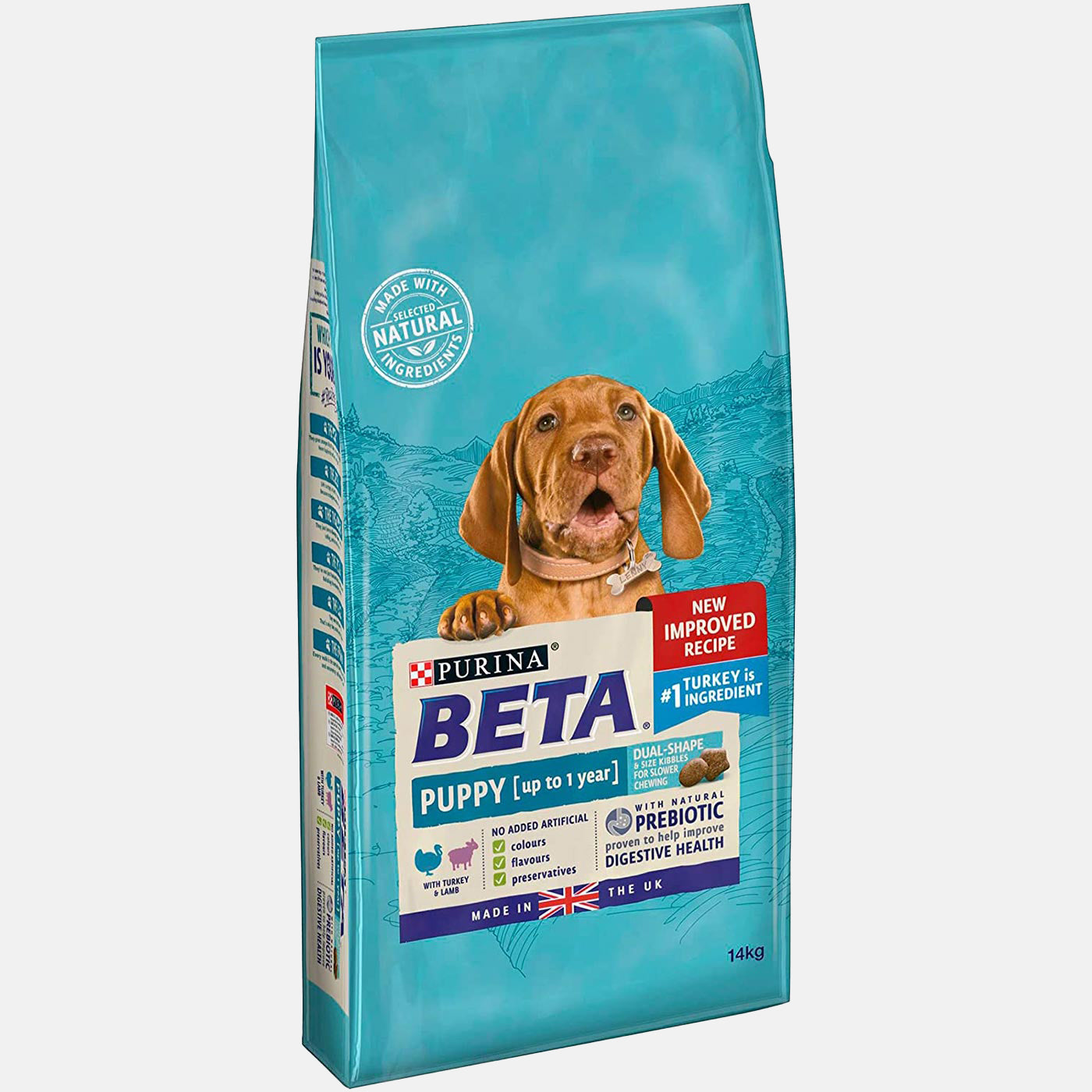 Purina Beta Puppy Dry Dog Food with Turkey & Lamb - High Protein Puppy Food for Small & Medium Breed Dogs - Perfect for Growing Puppies & Active Dogs