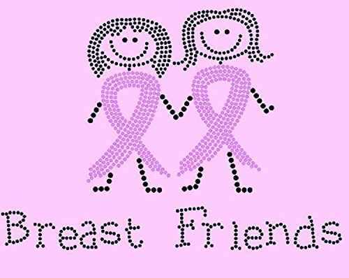 Breast Cancer Awareness Rhinestone Iron-On Transfer - Sparkling Pink Ribbon Design for T-Shirts, Jackets & Bags | Perfect for Fundraisers, Survivor Gifts & Support Events