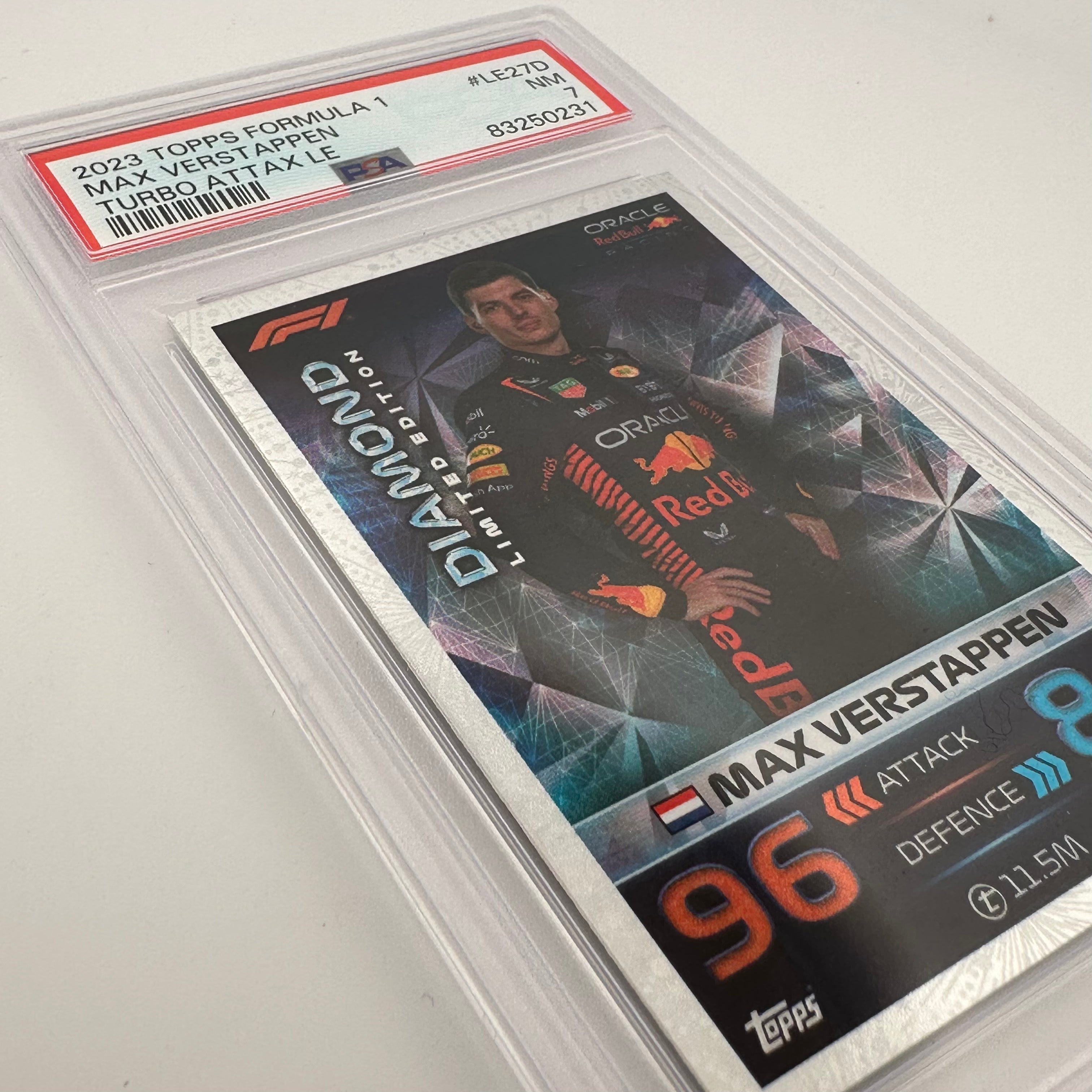 PSA 7 Graded Max Verstappen #LE27D Diamond Limited Edition F1 Racing Card - Perfect for Collectors, Investors & Motorsport Fans