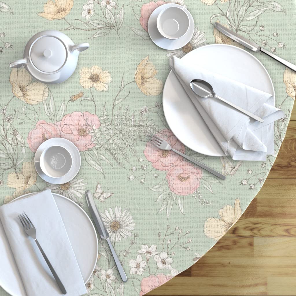 Premium Spoonflower Cotton Sateen Tablecloth - 70