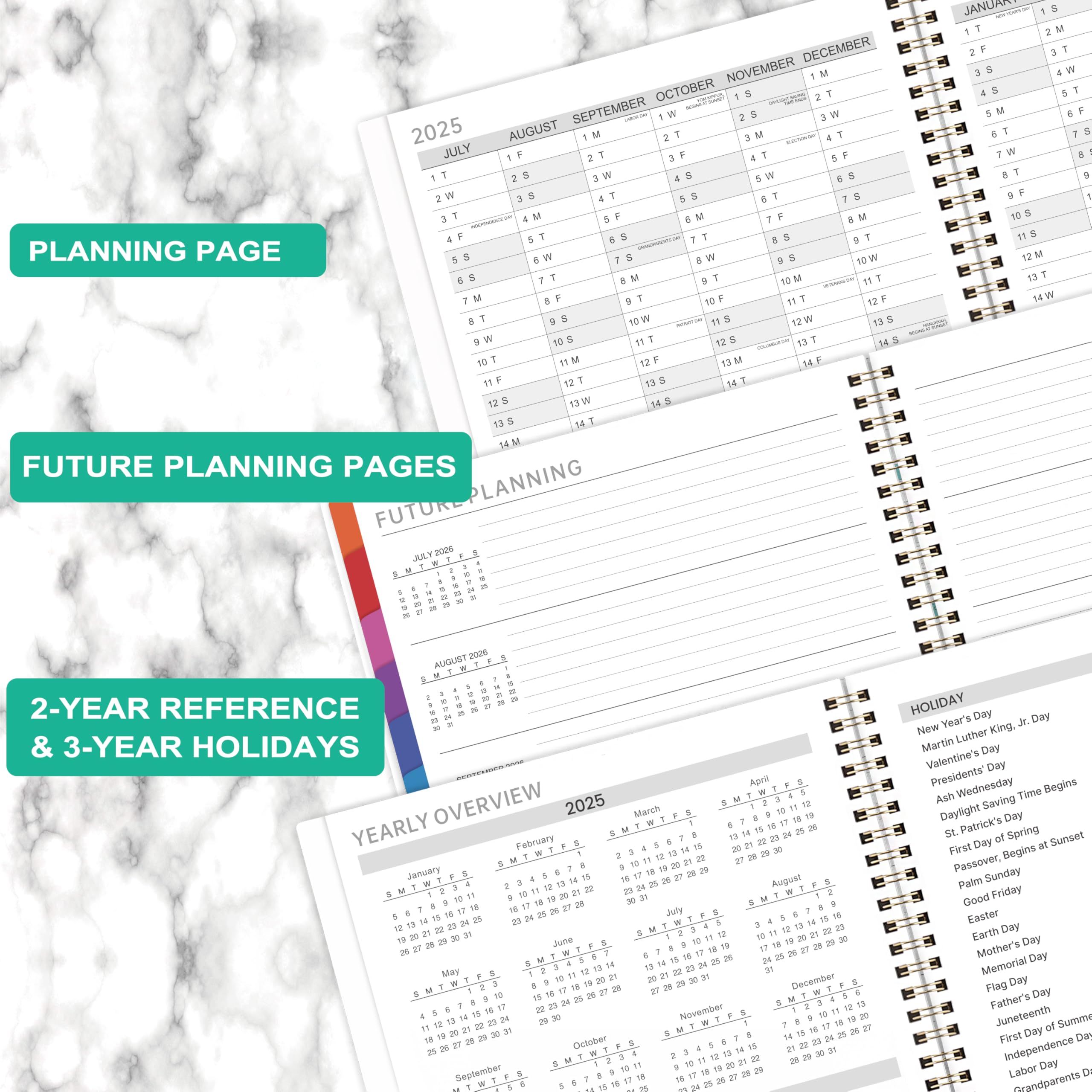 2025-2026 Appointment Planner - Daily & Weekly Organizer with 30-Minute Intervals, July 2025 to June 2026, 9