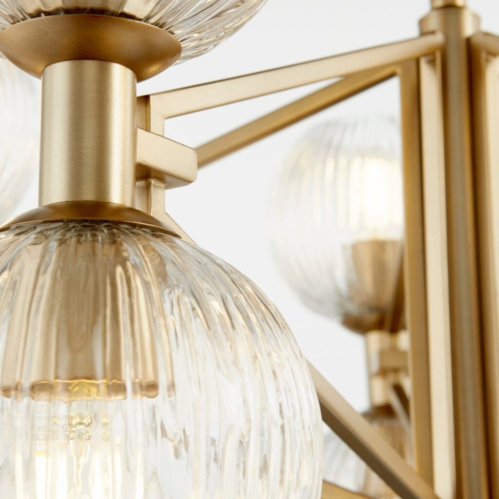 Cyan Design 10962 Helios Small Aged Brass Chandelier - Elegant Lighting Fixture for Dining Room, Bedroom, or Entryway