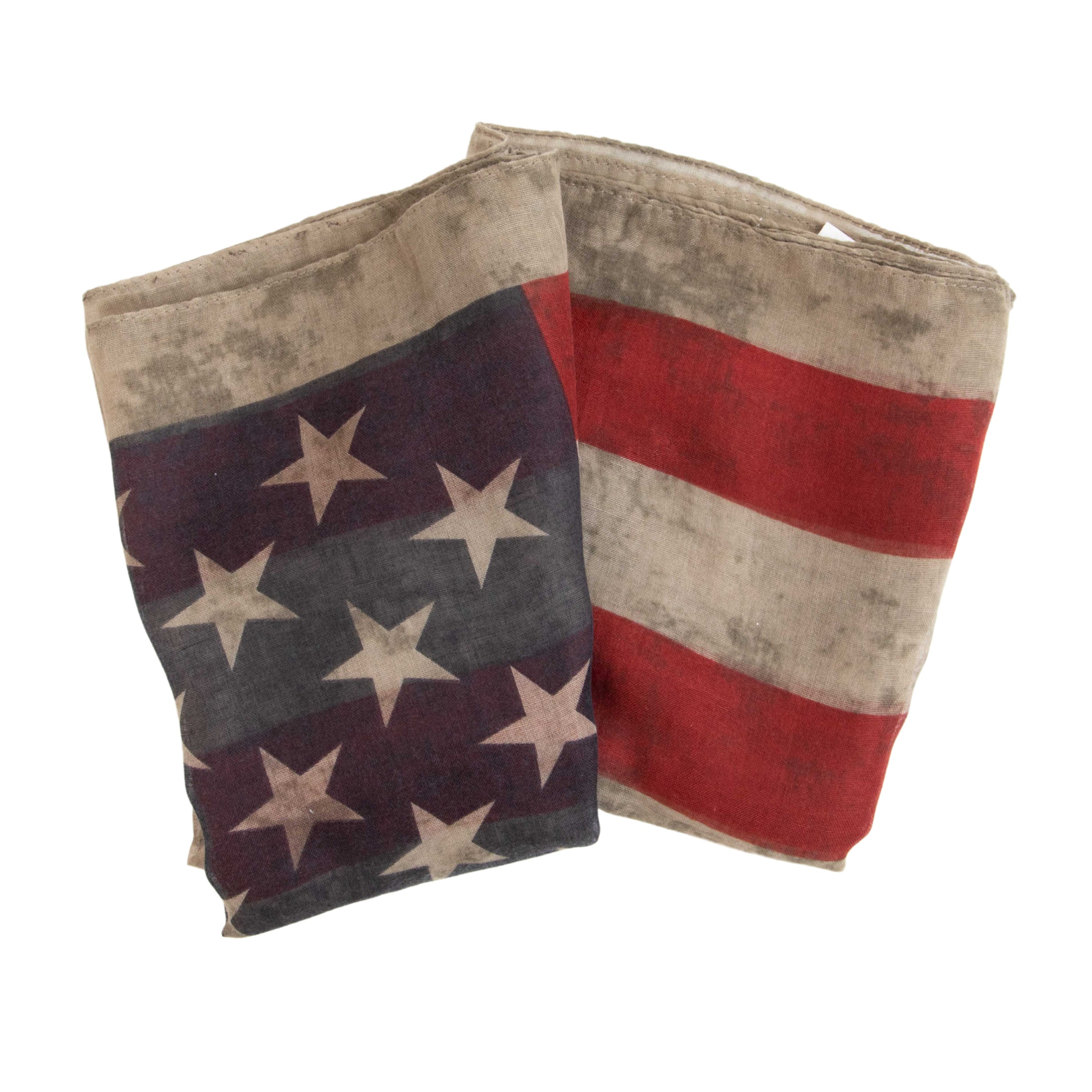 Women's Distressed Woven American Flag Scarf - Stylish Patriotic Fashion Accessory for Everyday Wear, Outdoor Activities & Special Events