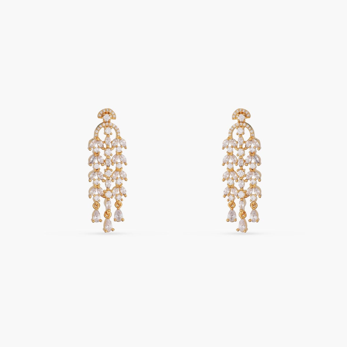 Eileen Chandelier CZ Earrings for Women - Sparkling Cubic Zirconia Drop Earrings - Perfect for Parties, Weddings & Evening Events