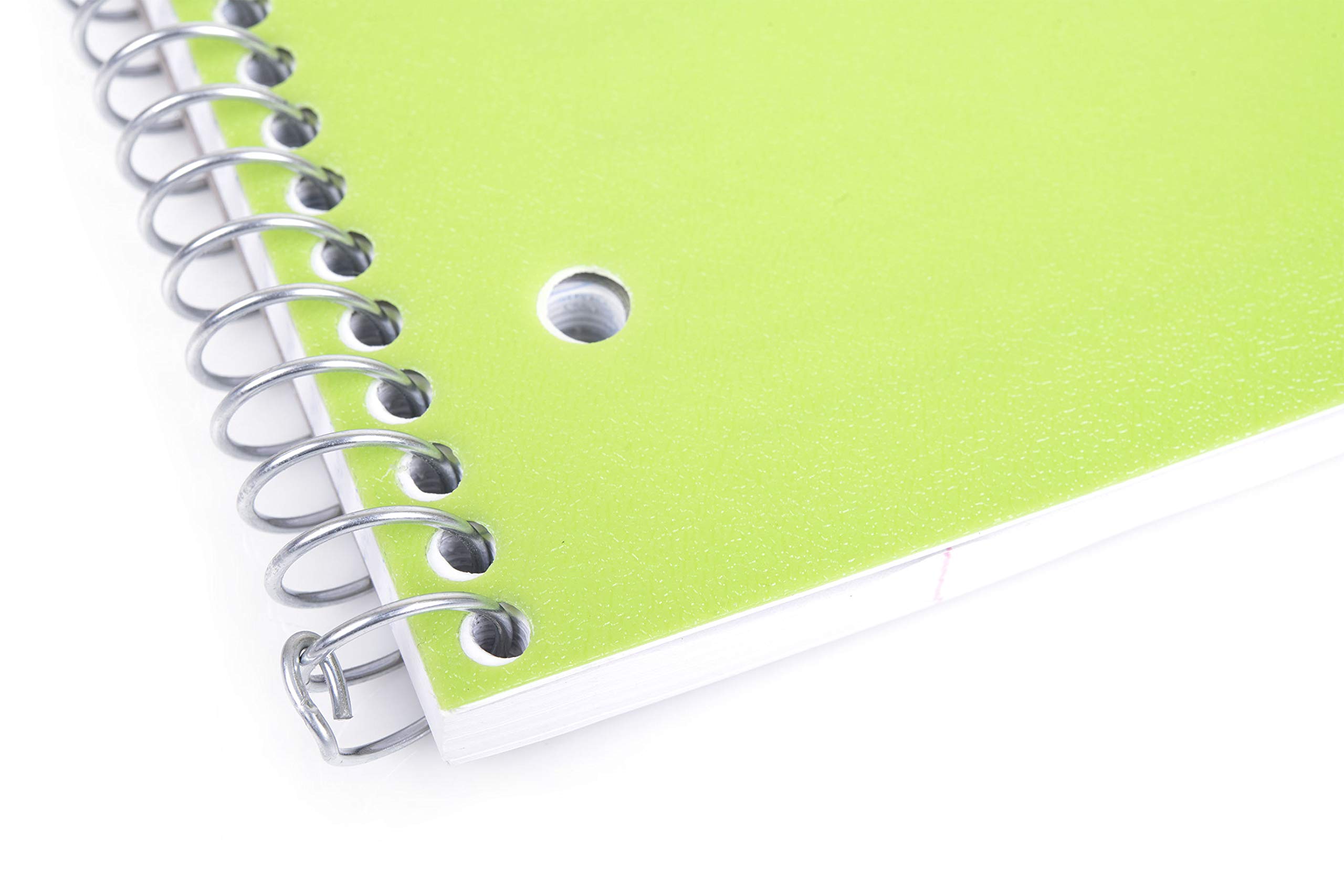 Mintra Durable Spiral Notebook 3-Pack - 1 Subject, College Ruled, 100 Sheets Each - Green Poly Pocket Notebooks with Moisture Resistant Cover & Sturdy Chipboard Back - Perfect for School, Office, Business & Journaling