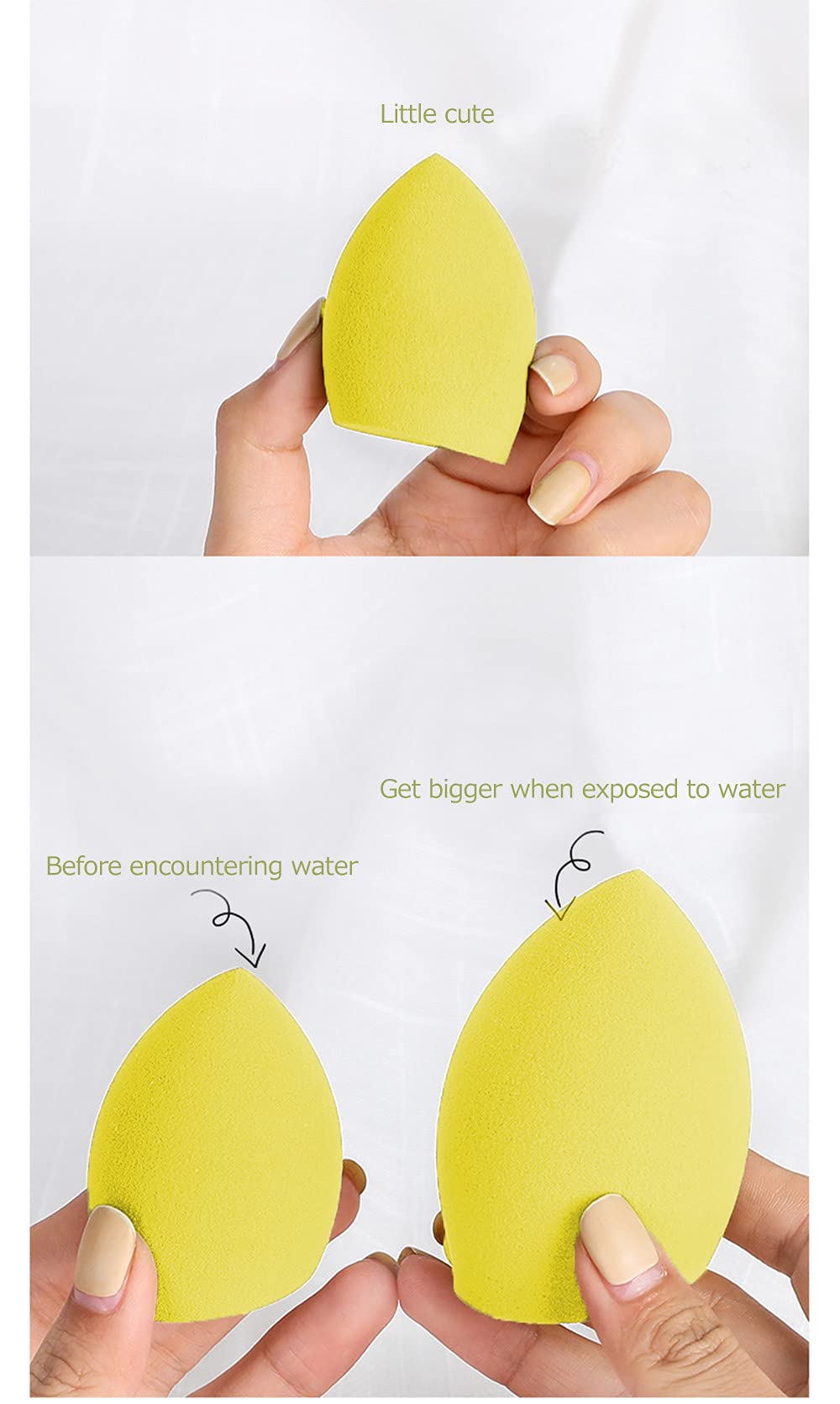 Professional Makeup Sponges Set for Dry & Wet Use - Foundation Blending Sponge for Concealer, Blush & Powder - Multi-Color Beauty Blender Sponges (4pcs) - Perfect for Everyday Makeup, Contouring & Airbrush Finish