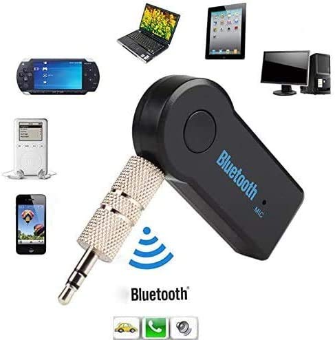 Bluetooth 5.0 Receiver Wireless Audio Adapter - 3.5mm AUX Jack for Car Stereo, Wired Headphones & Home Speakers | Smartphone & Tablet Compatible with Hands-Free Mic | Perfect for Commuting, Home Entertainment & Office Use