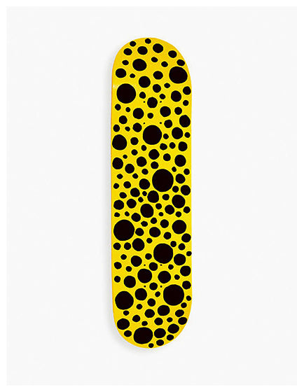 YAYOI KUSAMA Yellow Small Dots Skateboard Deck - Limited Edition Art Skateboard for Collectors & Street Skaters - Perfect for Home Decor, Skate Park & Art Exhibitions