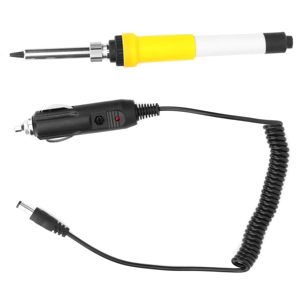 12V 60W Electric Soldering Iron Kit - Professional DC Welding Tool for Car Wiring, SUV & Outdoor Repairs - Durable Soldering Iron for Electronics, DIY Projects & Home Maintenance