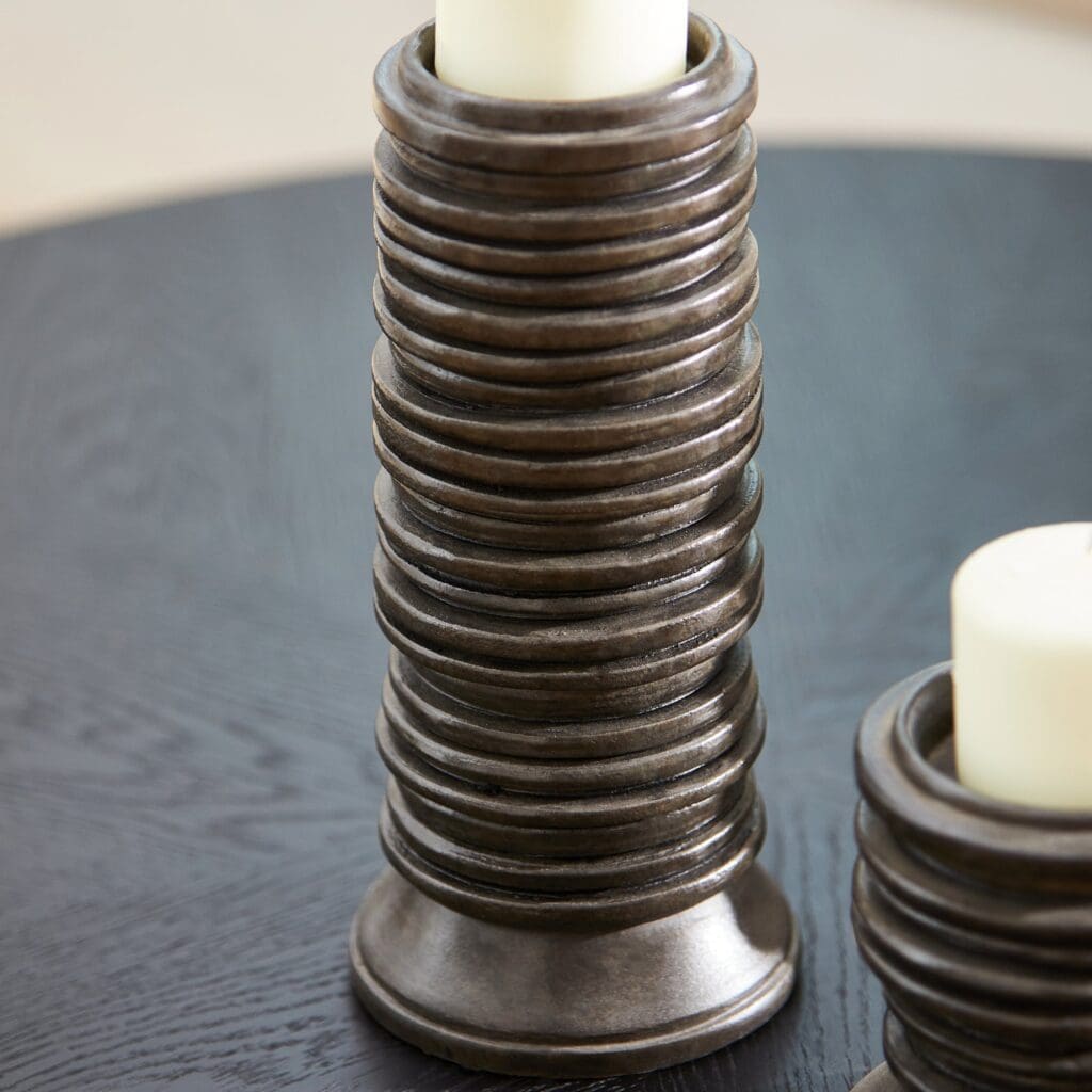 Cyan Design 11022 Provo Large Black Candle Holder - Elegant Home Decor for Dining Table, Wedding Centerpiece & Holiday Decorations