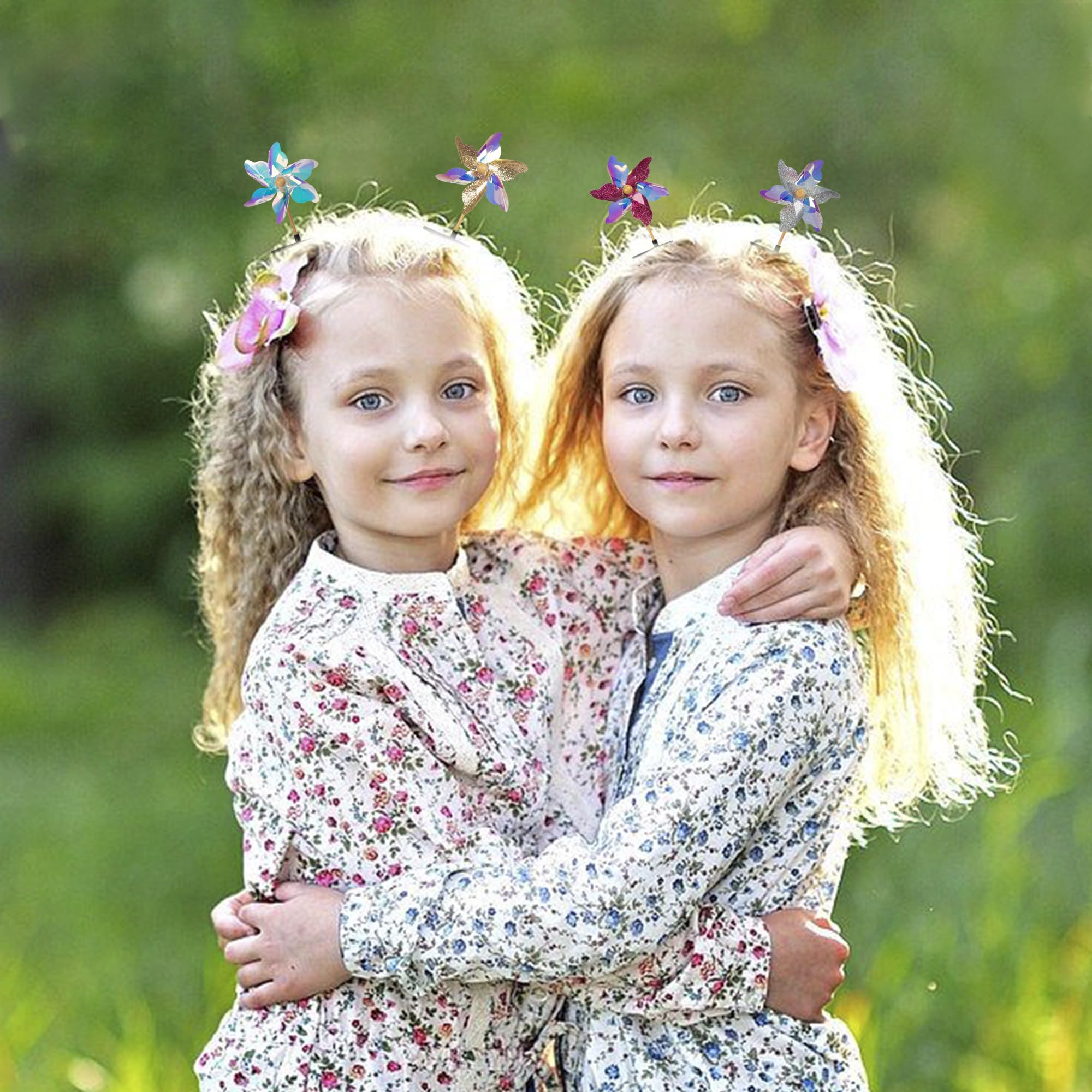 30PCS Sequin Pinwheel Hair Clips for Girls - Cute Windmill Hair Barrettes with Spinning Alligator Clips - Perfect for Parties, School, and Everyday Hair Styling Accessories