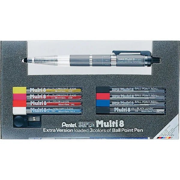 Pentel Multi 8 Multifunctional 8-in-1 Pen & Pencil - Perfect for Writing, Drawing, Note-Taking, and Office/School Use