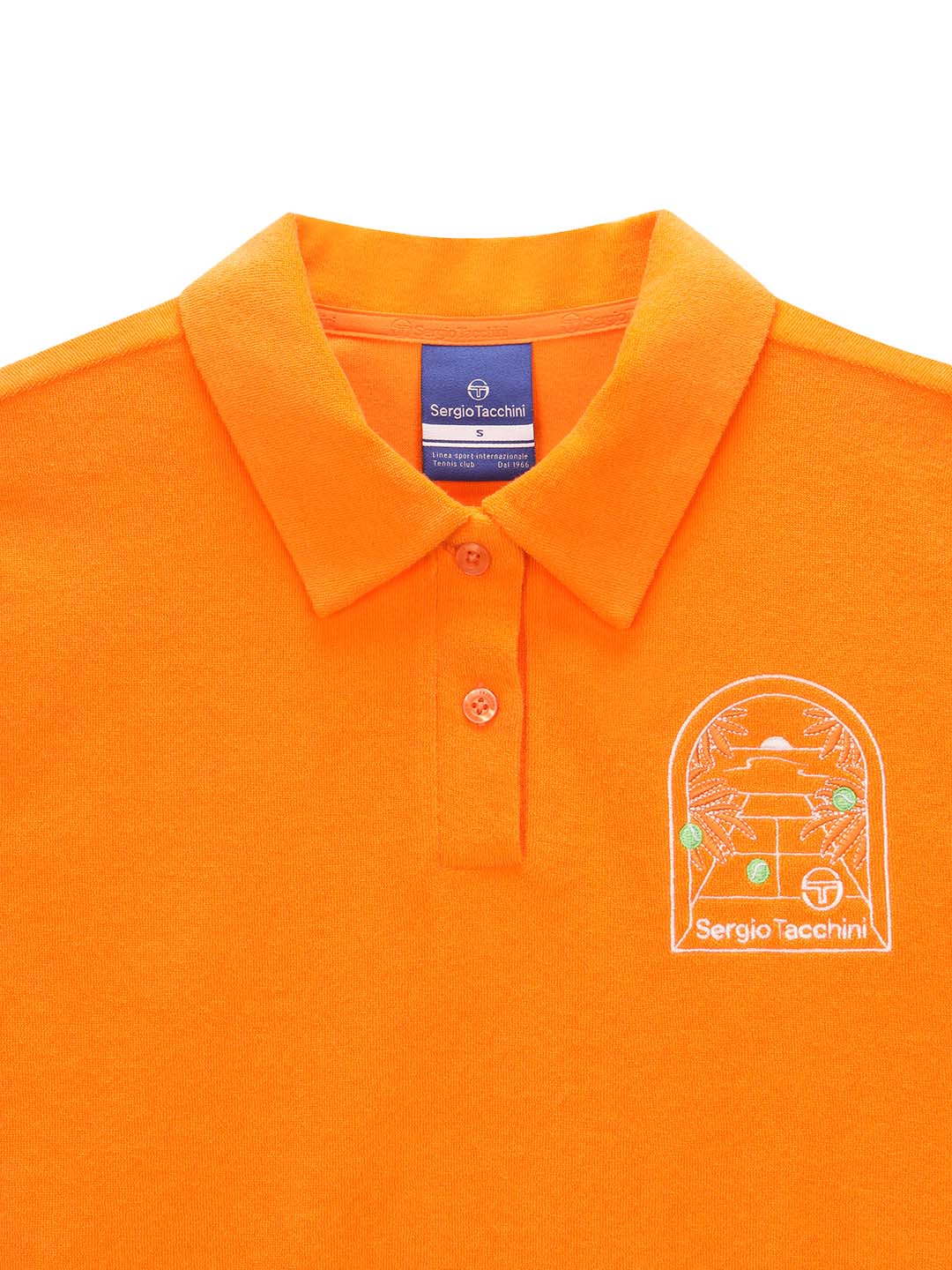 Women's Terry Polo Shirt - Soft Cotton Short Sleeve Collared Top in Orange | Perfect for Golf, Tennis & Casual Summer Outfits