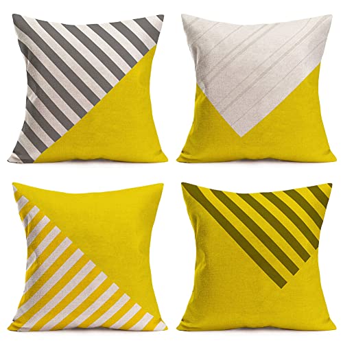 4pc Yellow Stripe