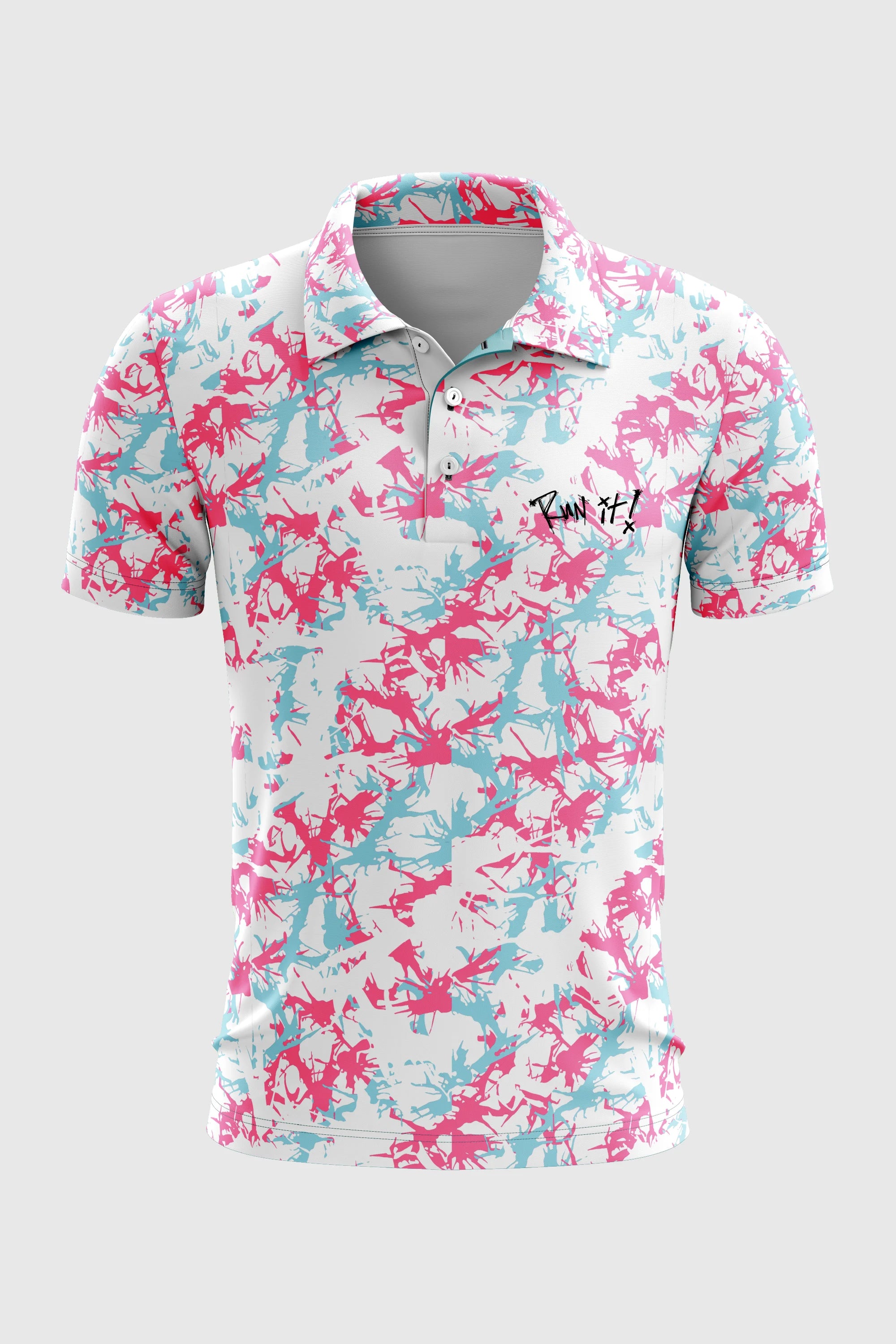 Run It Par Tee Polo Shirt - Men's Casual Golf & Tennis Polo for Sports & Outdoor Activities