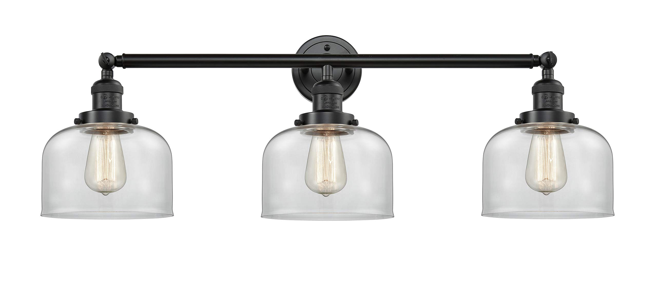 Innovations 205-OB-S-G72 3-Light Adjustable Bathroom Vanity Light Fixture in Oil Rubbed Bronze - Perfect for Modern Bathrooms, Powder Rooms & Spa-Style Decor