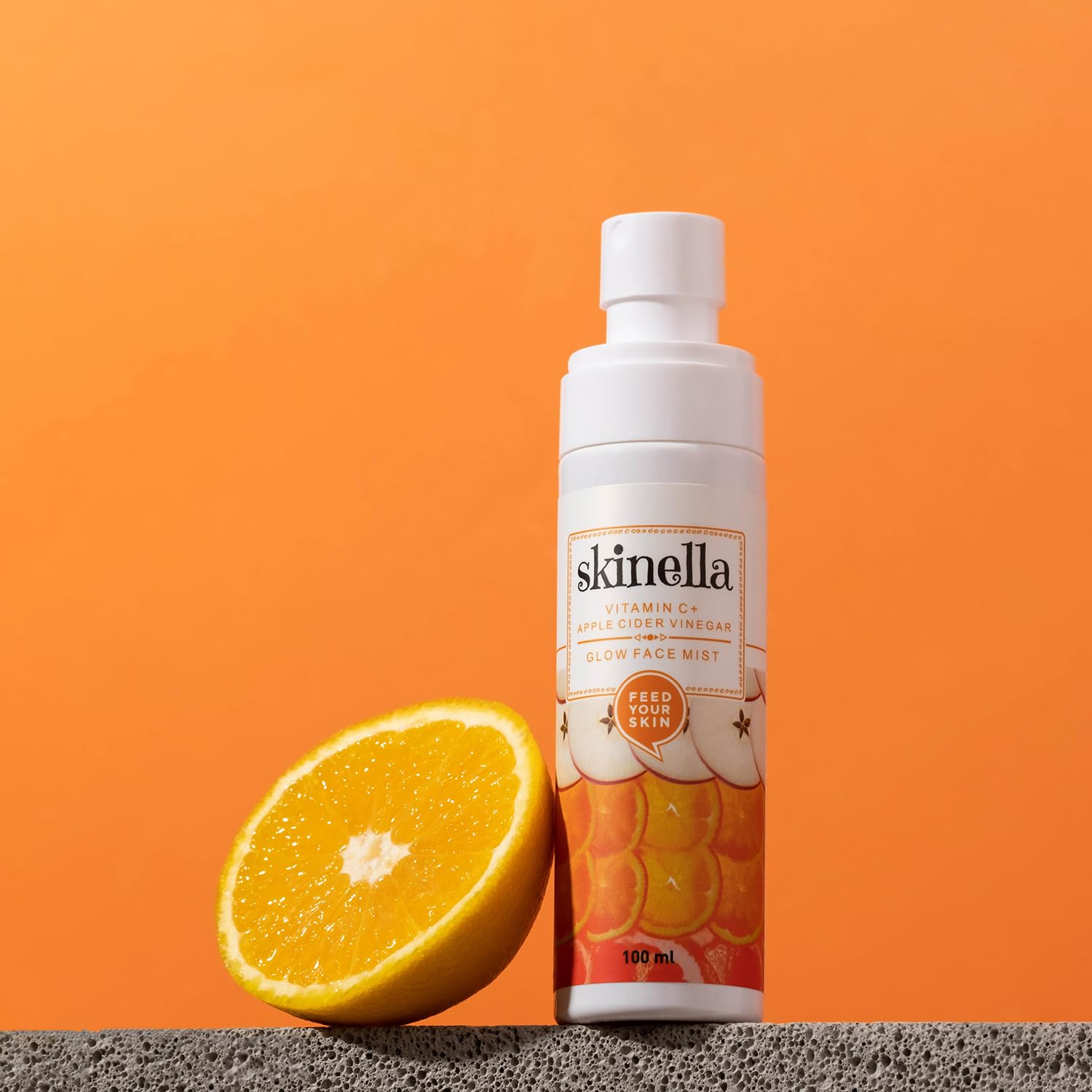 Skinella Vitamin C + Apple Cider Vinegar Glow Face Mist - 100ml | Hydrating Facial Spray for Brightening & Anti-Aging | Perfect for Daily Skincare Routine & On-the-Go Refreshment