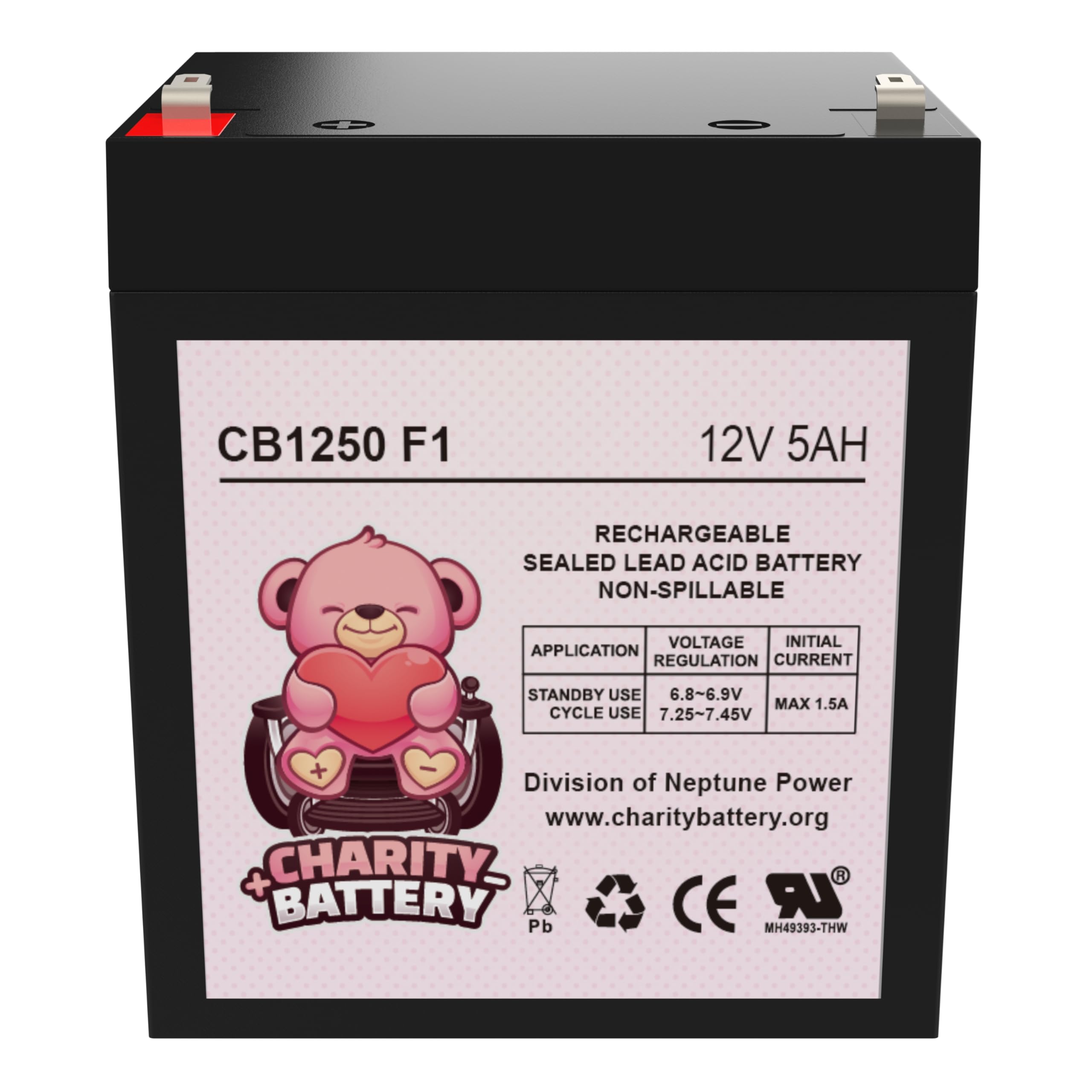 CB1250 12V 5Ah SLA Replacement Battery for EW-280 Electric Scooter & Power Wheels - 2 Pack - Perfect for Kids Ride-On Toys & Mobility Scooters