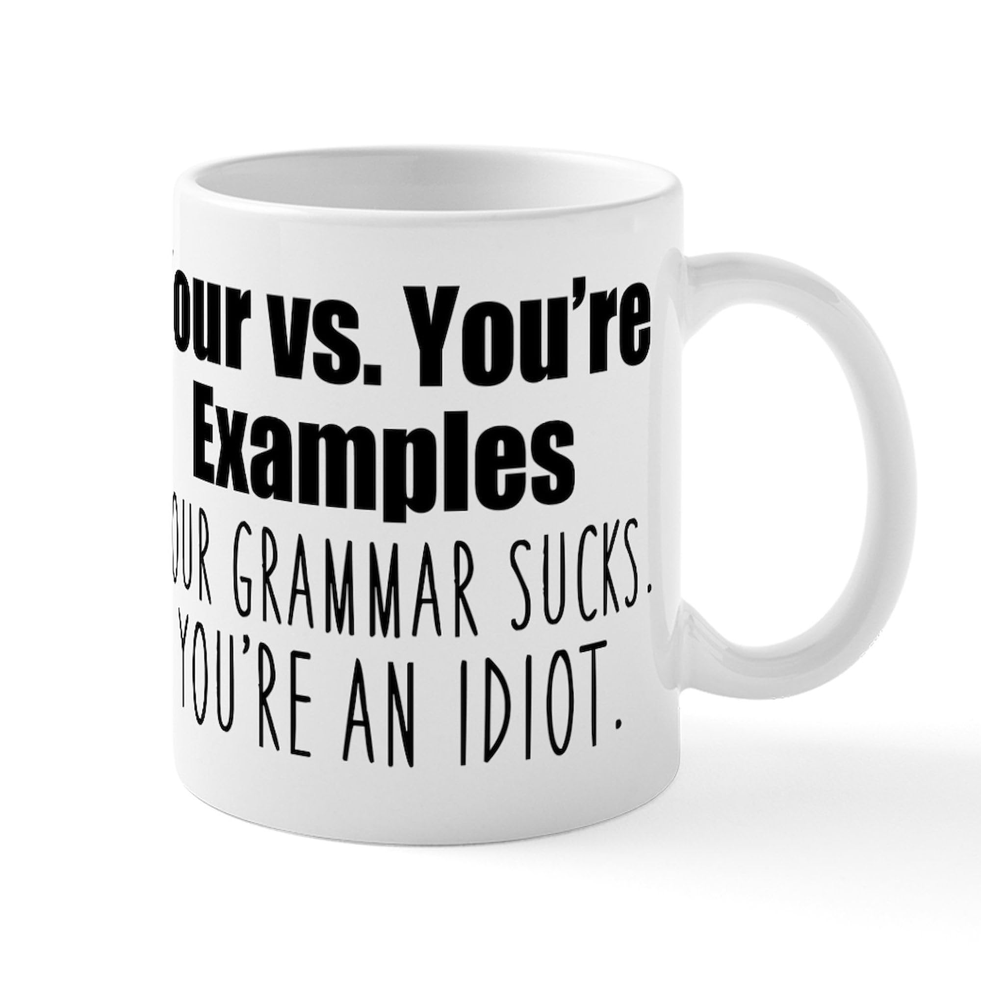 Your vs You're Grammar 11 oz Ceramic Coffee Mug - 325ml Funny English Teacher Gift for Classroom, Office & Home Use