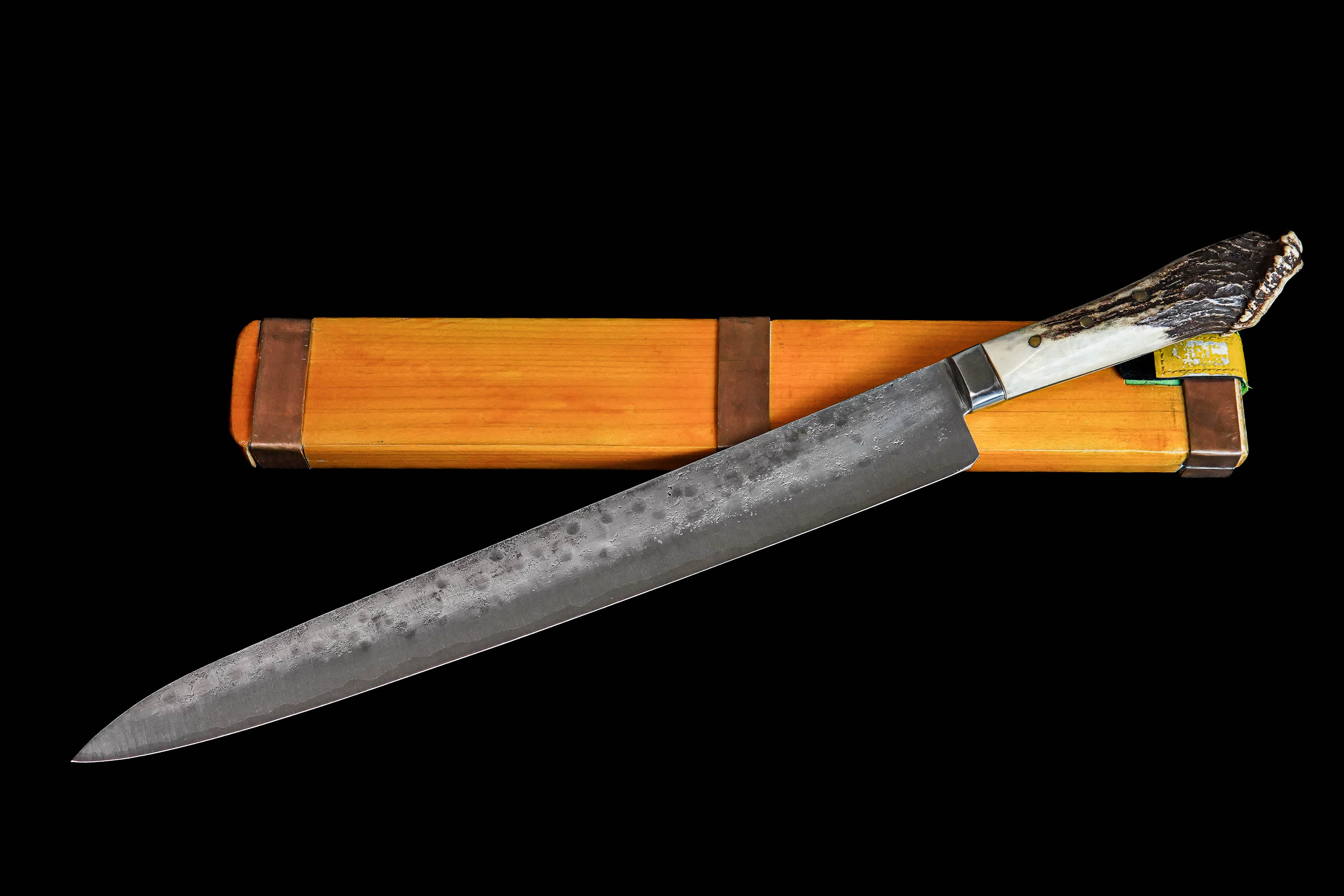Premium Fujiwara Teruyasu 360mm Sujihiki Japanese Slicing Knife with Custom Wooden Handle - Perfect for Sushi, Sashimi & Meat Carving
