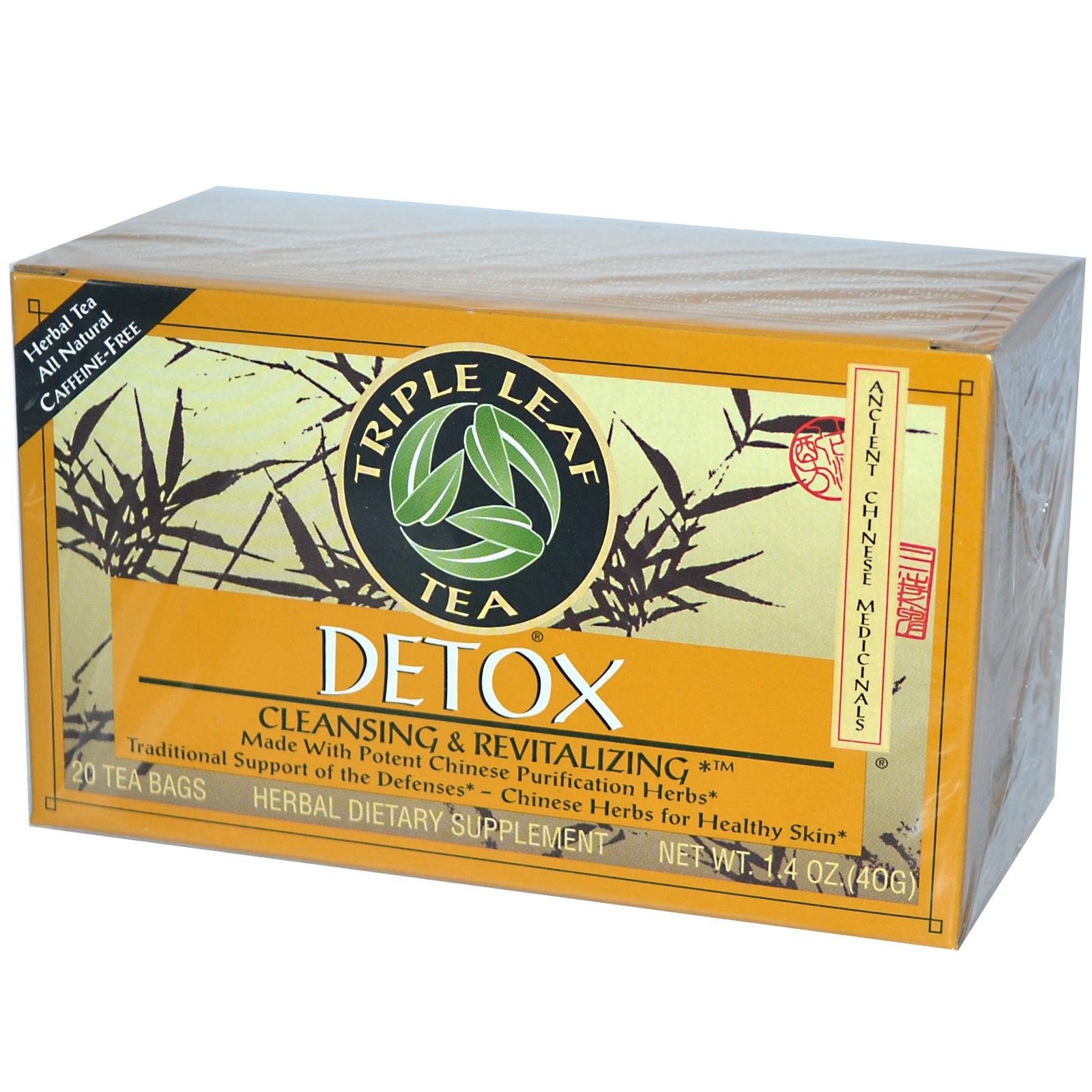 Triple Leaf Detox Tea Bags - Herbal Cleanse & Liver Support | Organic Detox Tea for Weight Loss & Digestion | Perfect for Morning Routine & Wellness Cleansing