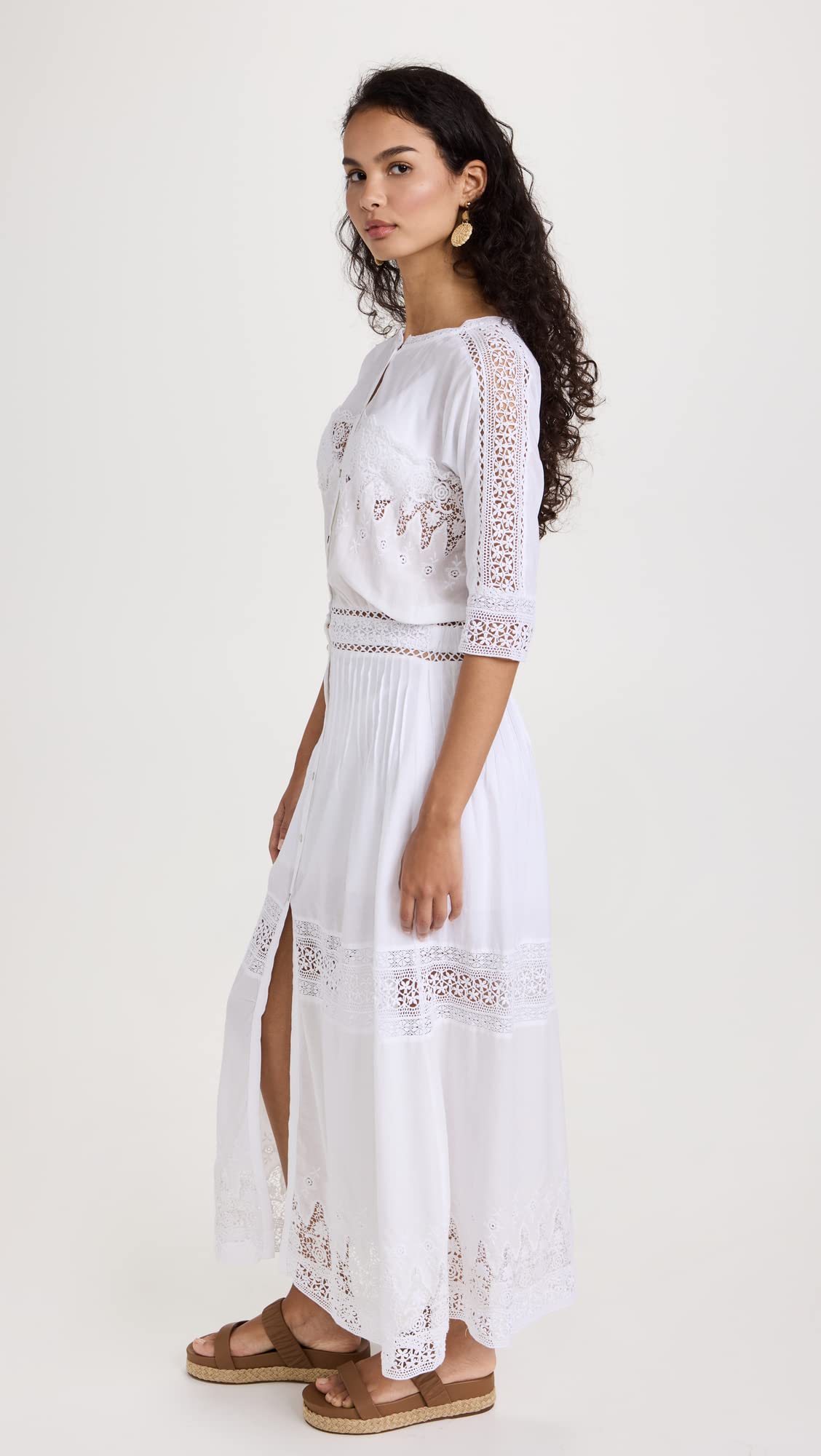 LOVESHACKFANCY Women's Floral Print Beth Dress - Summer Boho Maxi Dress for Beach, Wedding & Vacation