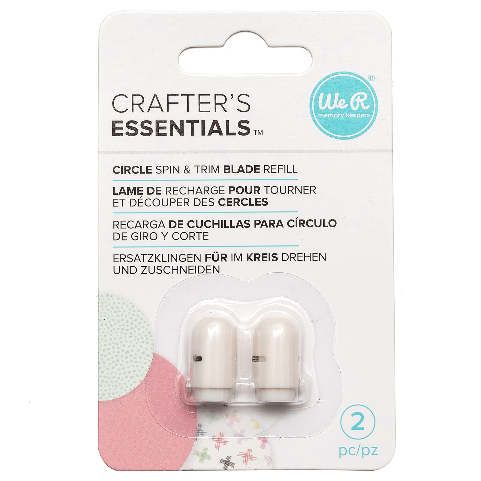 We R Memory Keepers Circle Spin & Trim Refill Blades - Replacement Cutting Blades for Paper Trimmers & Craft Cutters | Heavy Duty Art Supplies for Scrapbooking, Card Making & DIY Paper Crafts