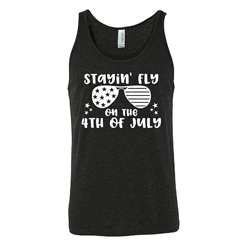 Stayin' Fly On The 4th Of July Shirt - Patriotic Unisex T-Shirt for Men & Women - Perfect for Independence Day Celebrations, BBQ Parties & Summer Festivals