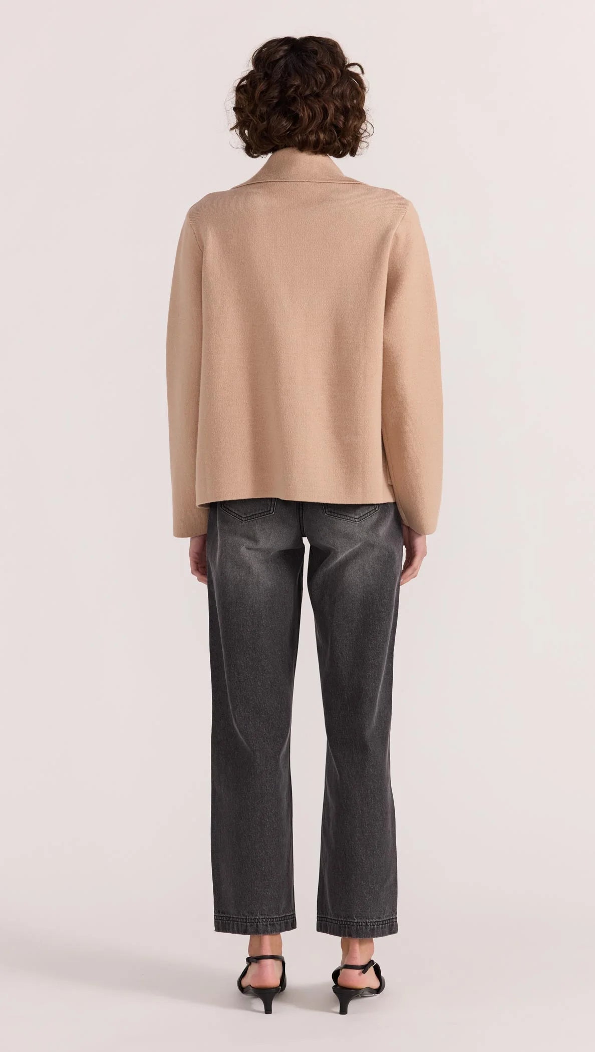 Aiden Women's Camel Crop Coatigan - Stylish Knit Cardigan for Fall & Winter - Perfect for Office, Date Night & Casual Outfits