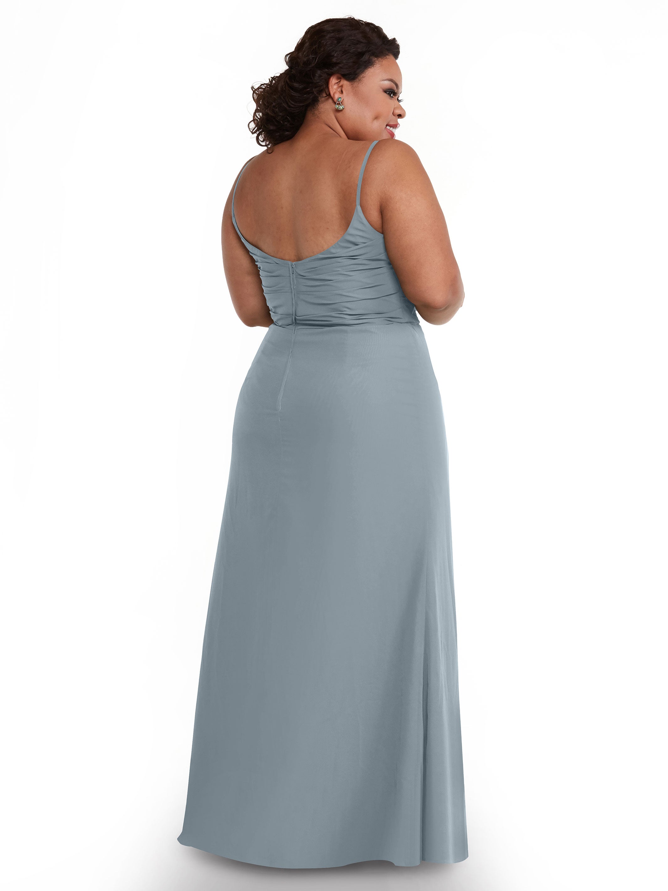 Elegant 80169 Chiffon Sheath Bridesmaid Dress with Pleated Bodice - Perfect for Weddings, Formal Events & Special Occasions