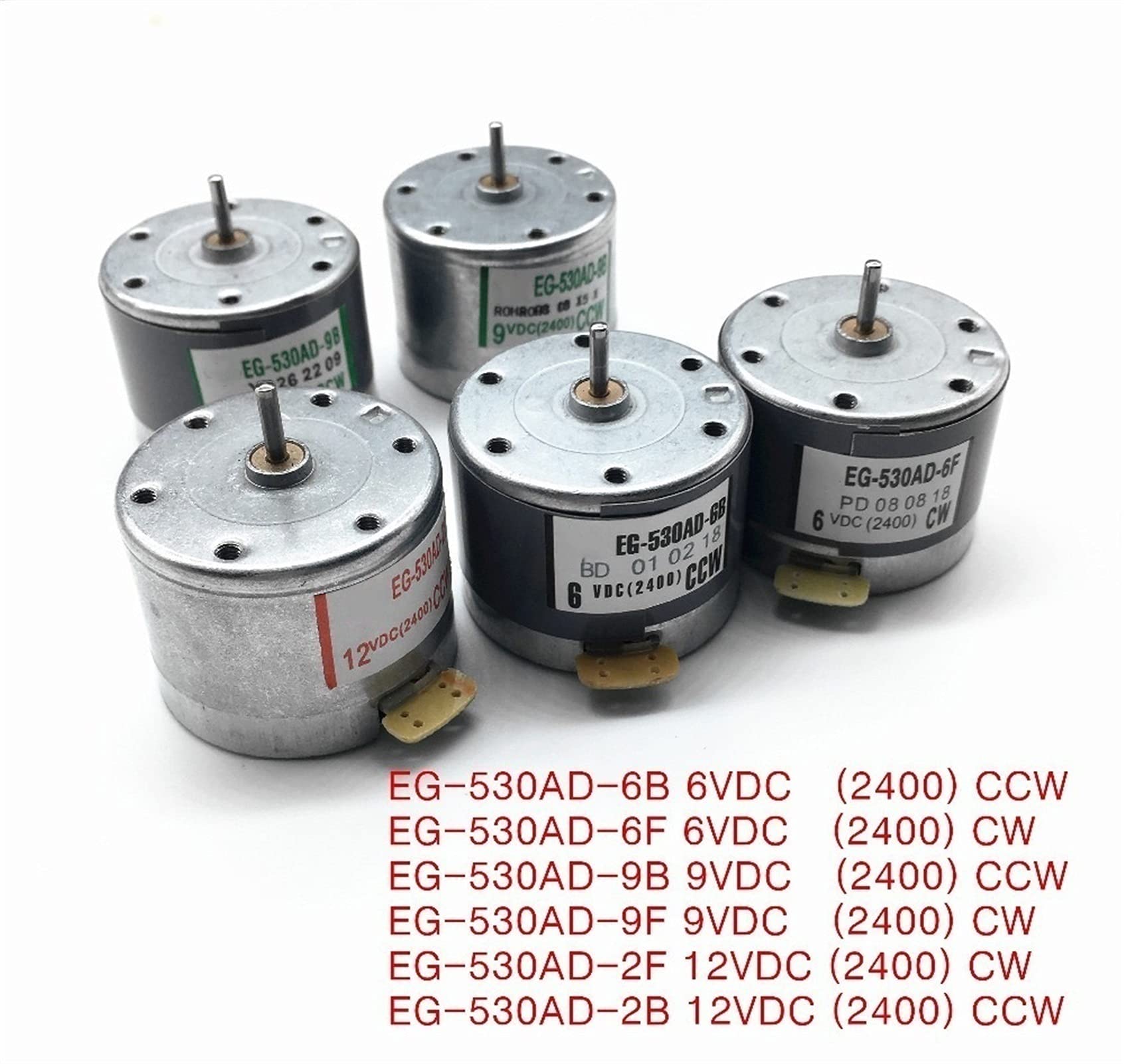DIY Small DC Motor 6V 9V 12V - EG-530AD Model with CCW/CW Rotation - Replacement Parts for Recorders, Toys & Science Projects - High Torque Geared Motor (12V, CCW B) - Perfect for STEM Education, Electronics Repair & DIY Hobby Projects