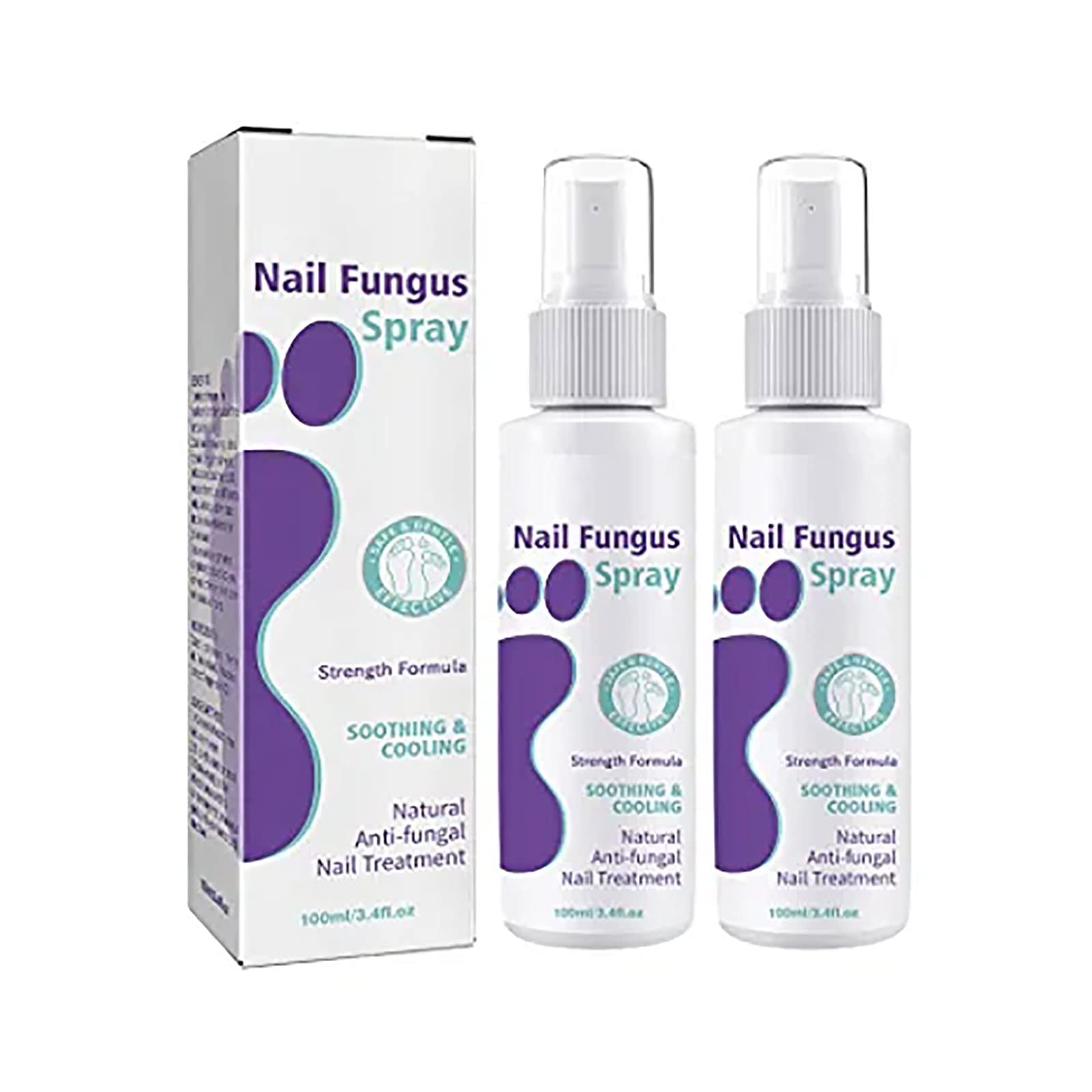 Medinail Antifungal Nail Treatment Spray - Fast-Acting Toenail Fungus Solution for Men & Women - 100ml (2-Pack) - Effective for Athlete's Foot & Nail Fungus at Home or Gym