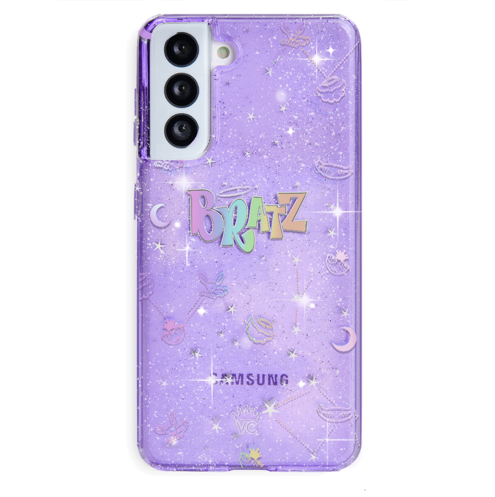 Bratz Celestial Glitter Samsung Phone Case - Trendy Protective Cover for Galaxy S23/S22/S21 - Perfect for Teens & Fashion Lovers (School, Parties, Daily Use)
