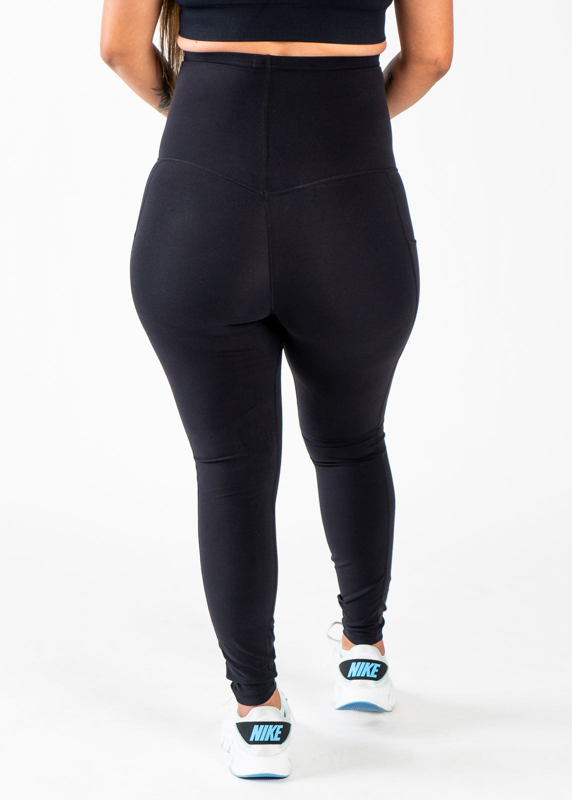 NKD Maternity Leggings with Pockets - Black | Comfortable Pregnancy Yoga Pants for Workout & Everyday Wear