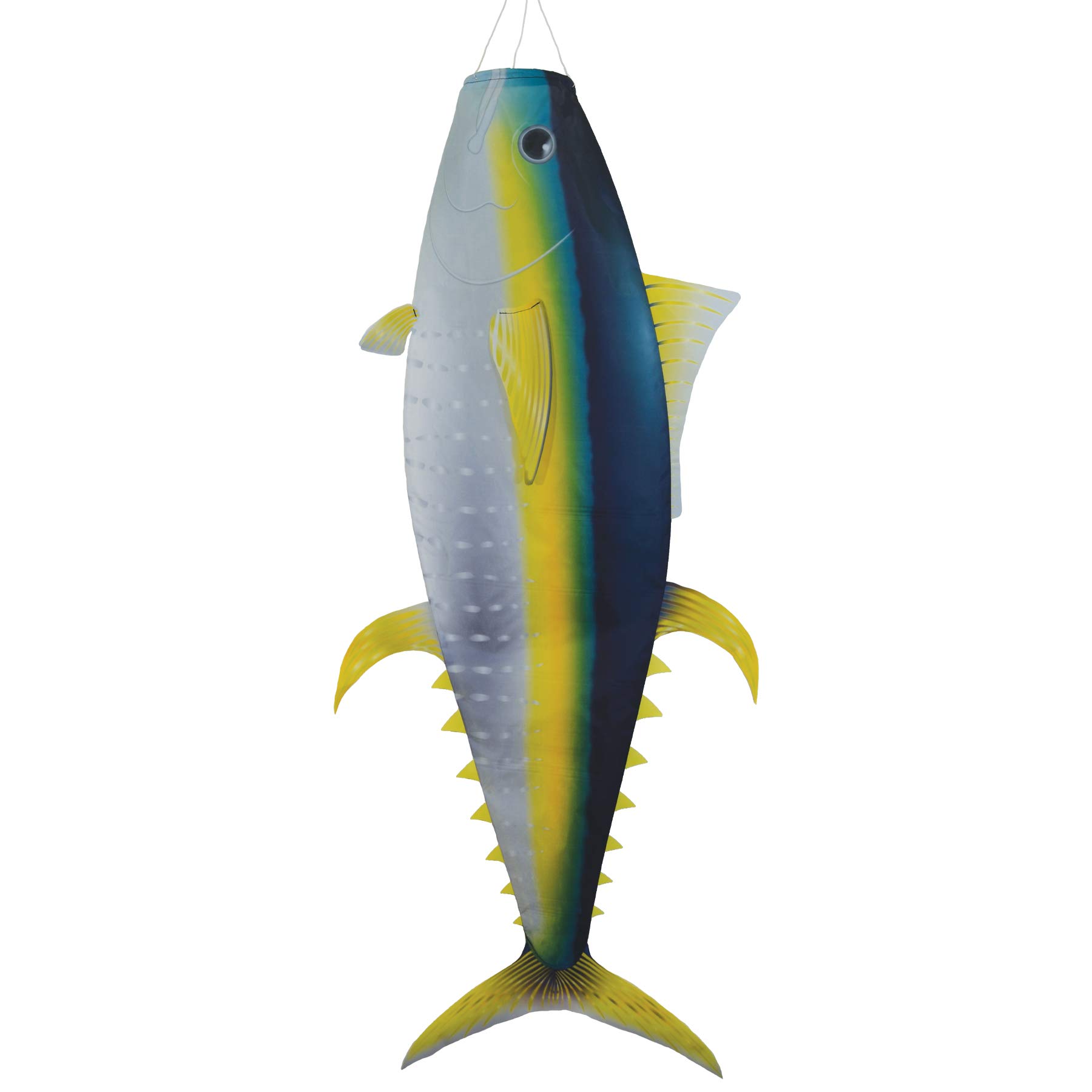 48-inch Yellowfin Tuna Fish Windsock - Realistic Outdoor Decoration for Beach, Garden & Marine Theme Parties | In the Breeze 5162