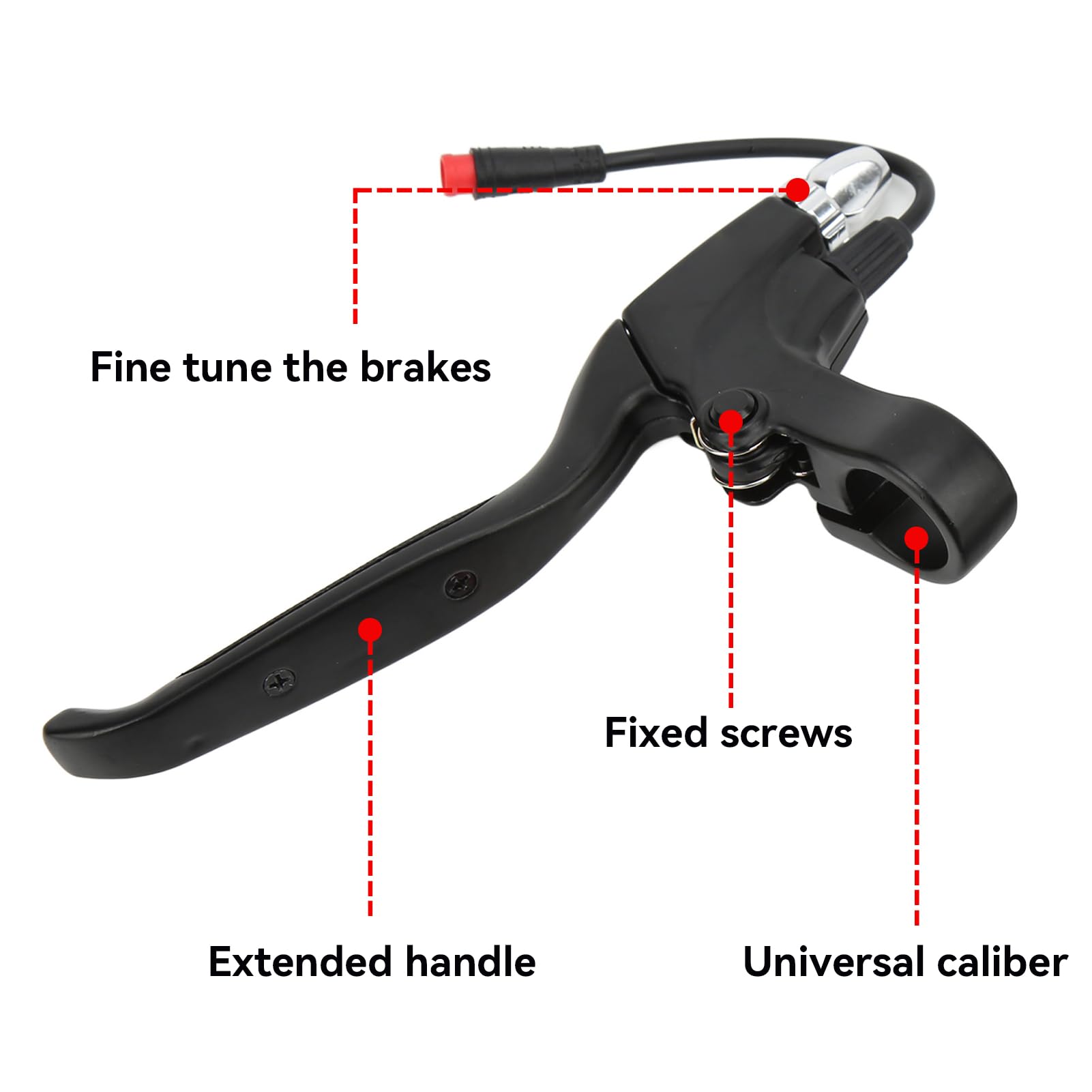 Premium E-Bike Brake Lever Set - Left & Right Waterproof Handlebars for Electric Bicycle, Scooter & Mini Bike | Perfect for Commuting, Off-Road & Urban Riding