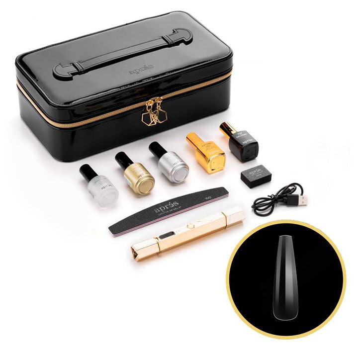 Apres Gel X Nail Extension Kit - 250 Pcs Extra Long Sculpted Coffin Tips for Professional Salon & DIY Manicures at Home | Long-Lasting Acrylic Nail Art Supplies