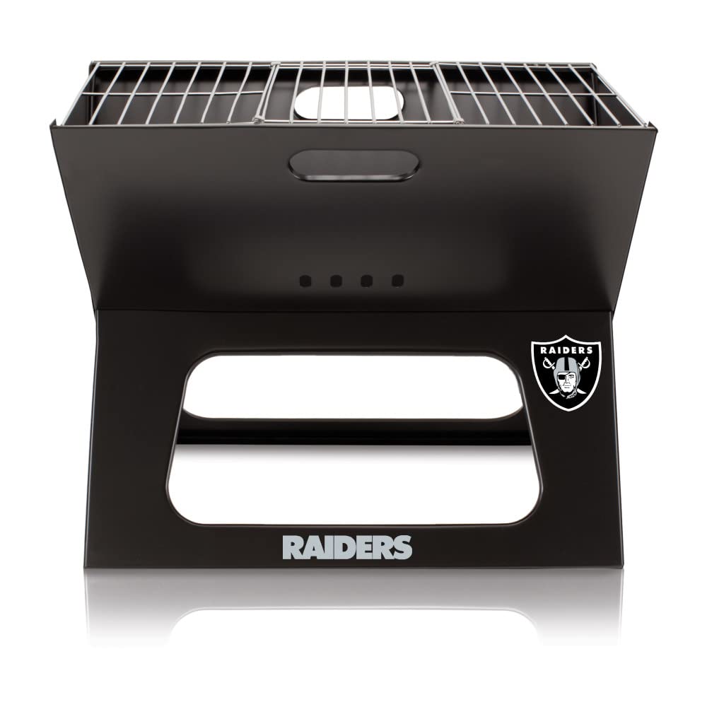 Portable NFL X-Grill Charcoal BBQ Grill for Camping, Tailgating & Outdoor Cooking - Compact Design for Picnics, Backyard Parties & Game Day Grilling