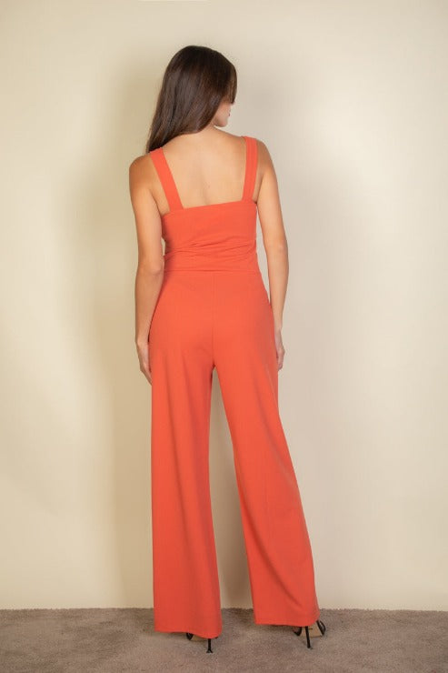 Notched Neck Cami Jumpsuit for Women - Stretchy Comfortable Romper with Adjustable Straps | Perfect for Summer Outfits, Beach Vacations & Casual Wear
